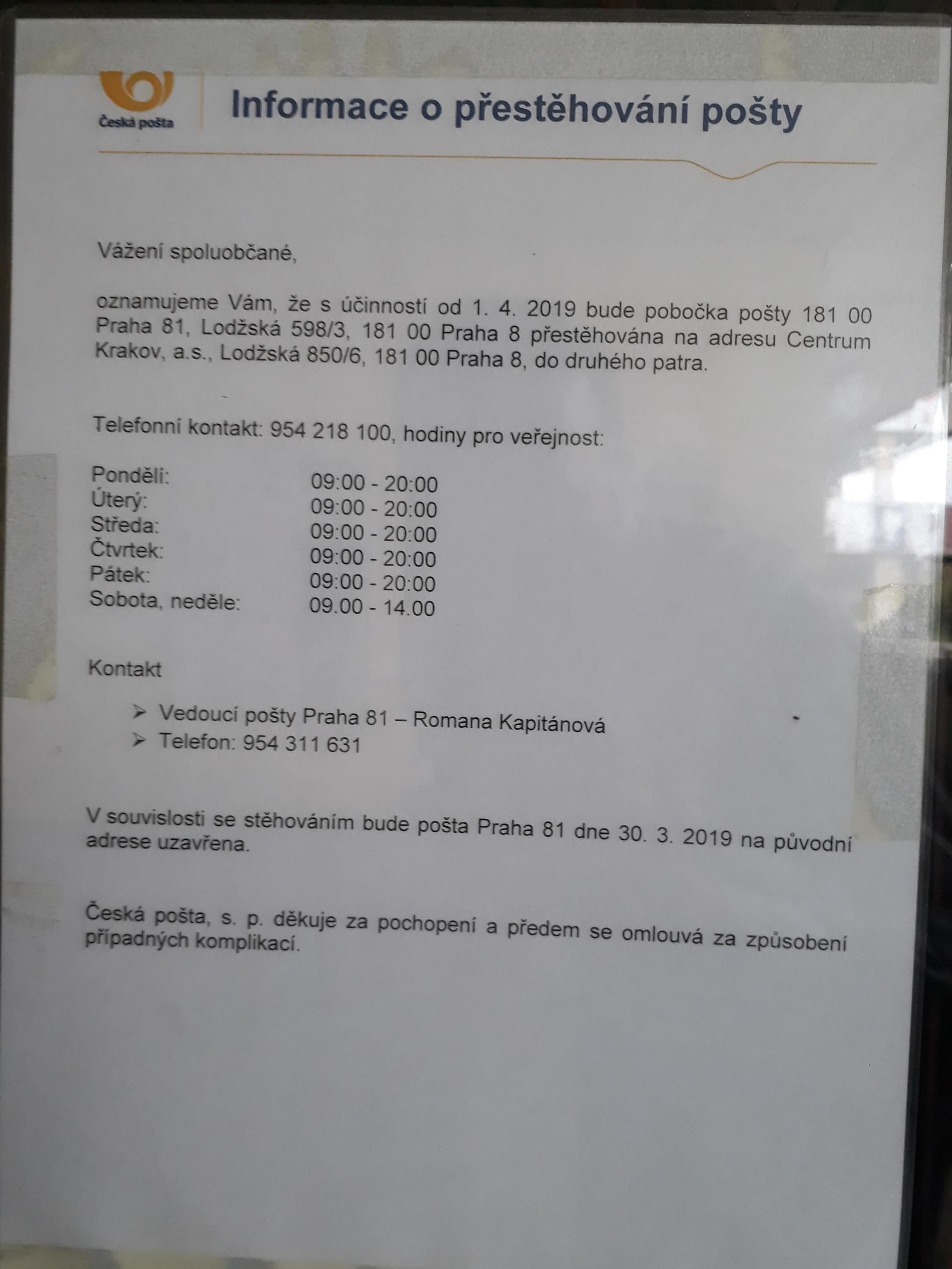 Pošta Praha 81 foto 2