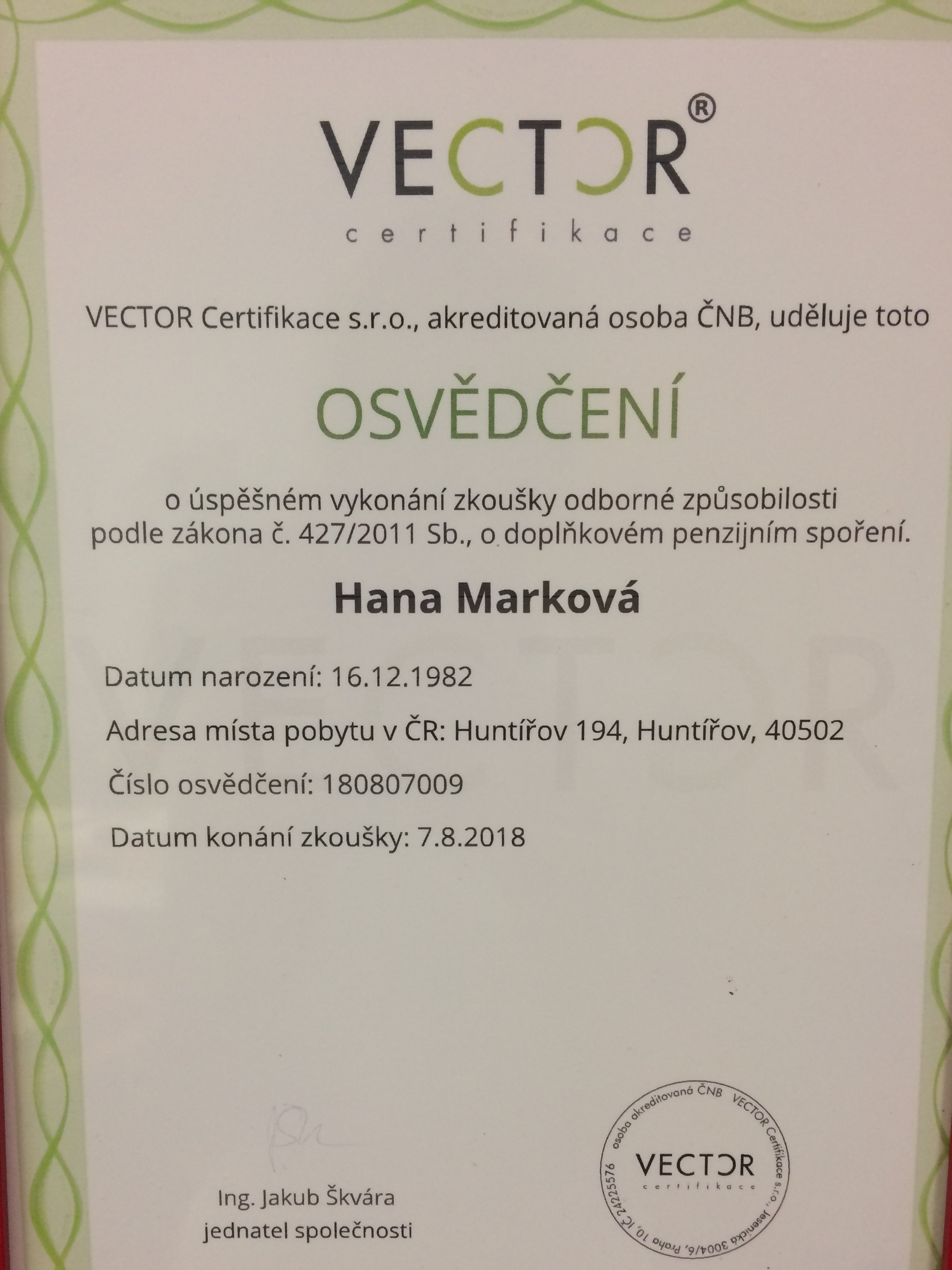 Hana Marková, PFP - poradce finančního plánování | 4fin foto 3