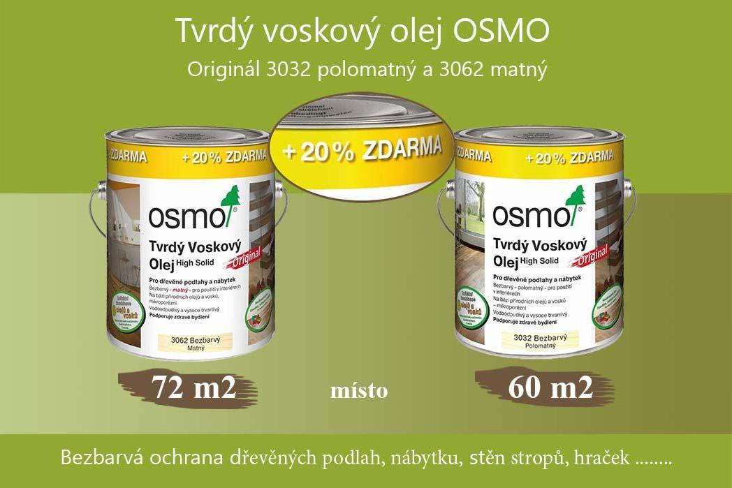 OSMO tvrdý voskový olej Originál 3l za cenu 2,5l