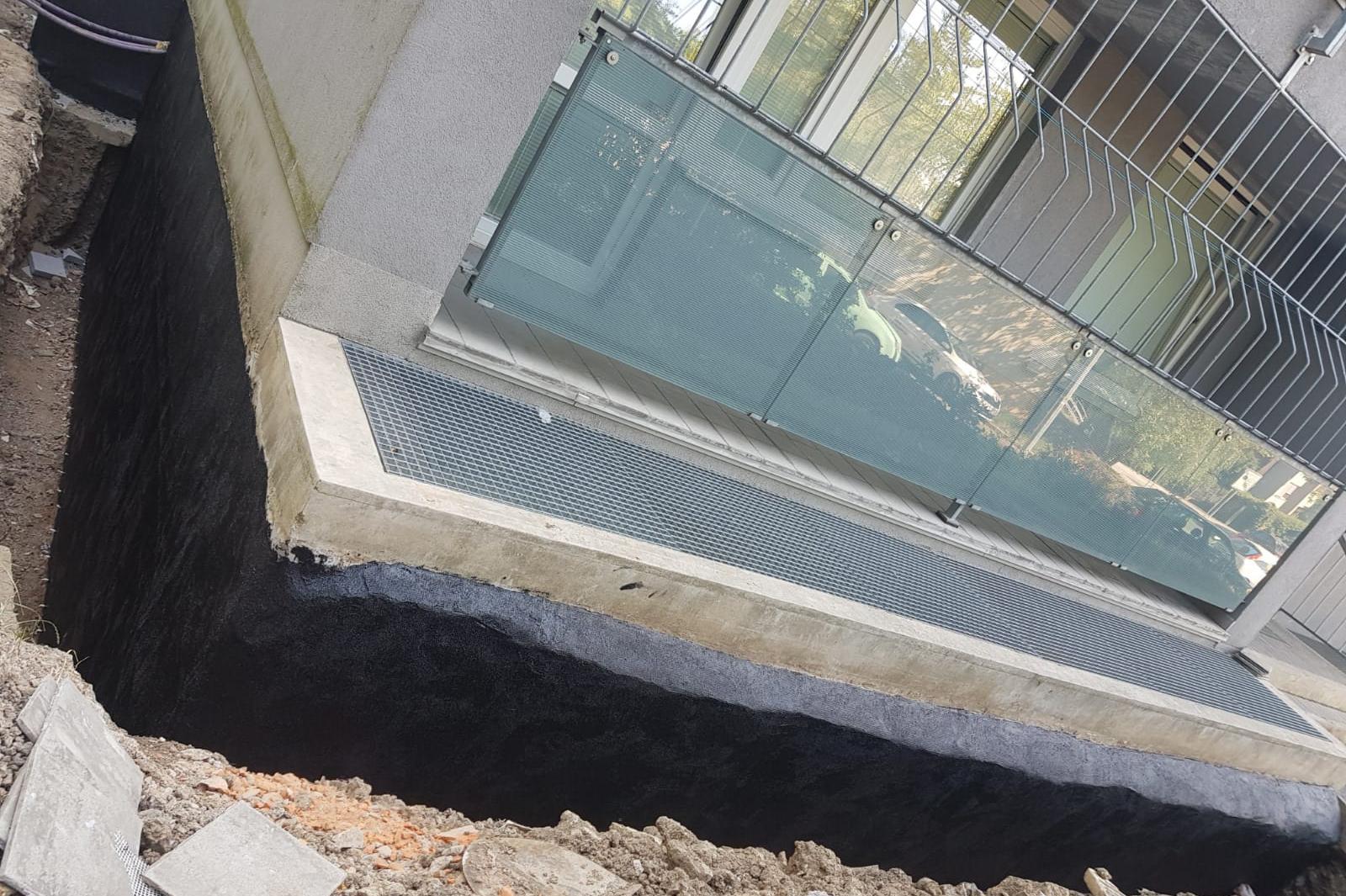 Vnější asfaltové izolace - odvodnění