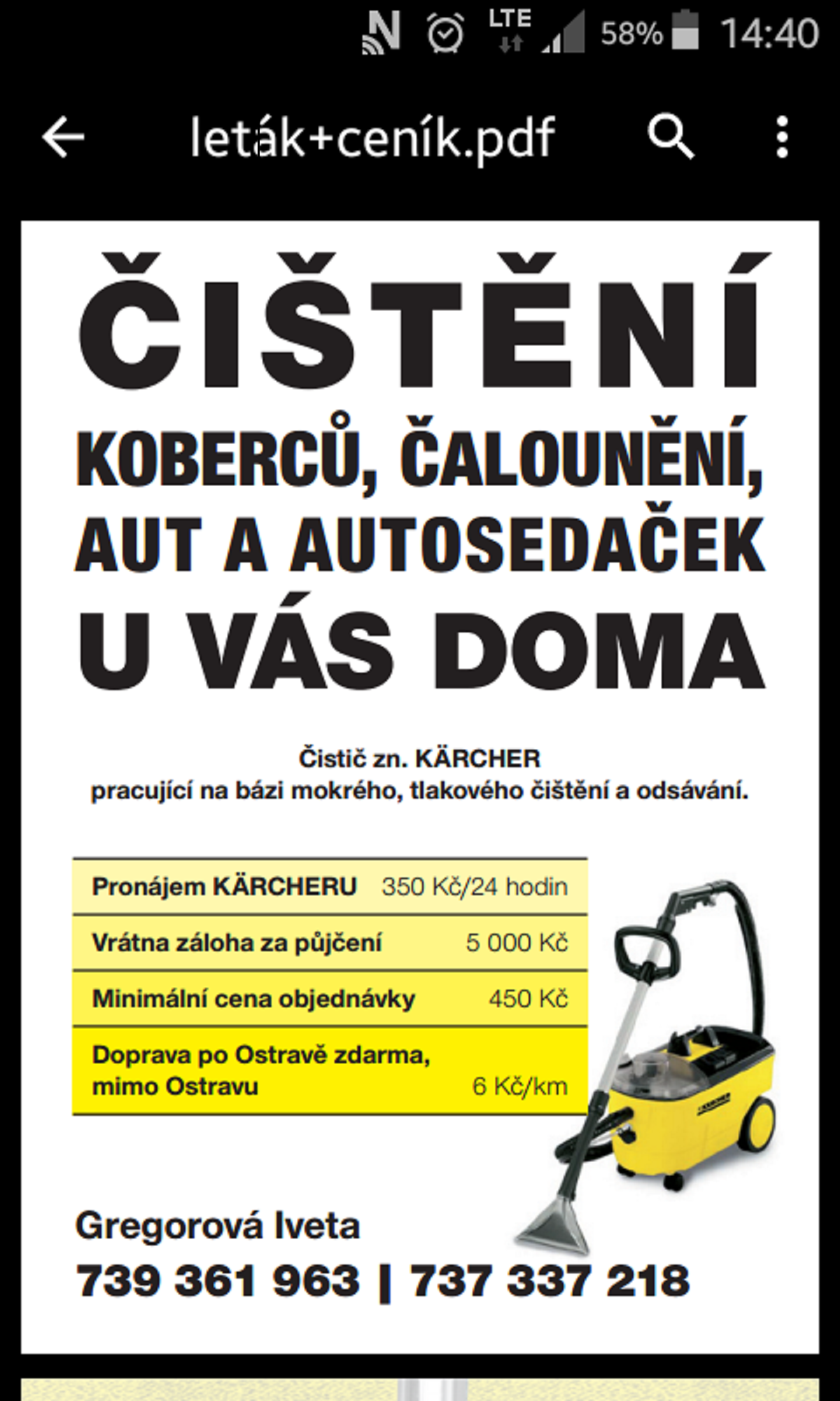 Čištění GREGOROVÁ foto 3