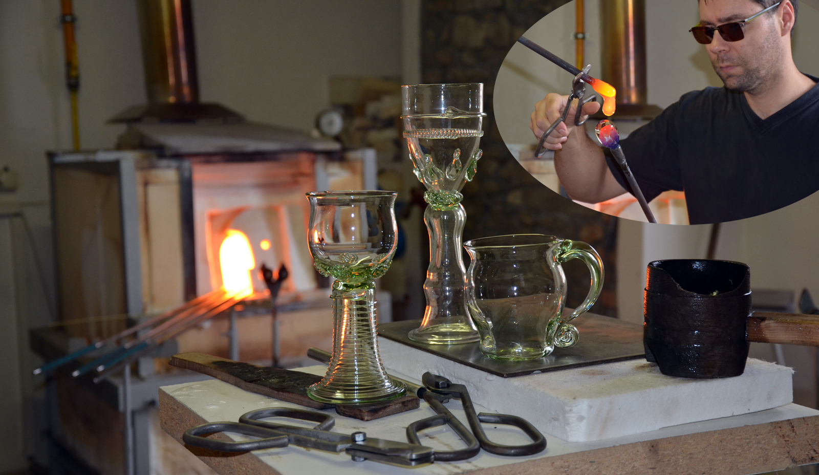 Sklářská minihuť Bouzov foto 2