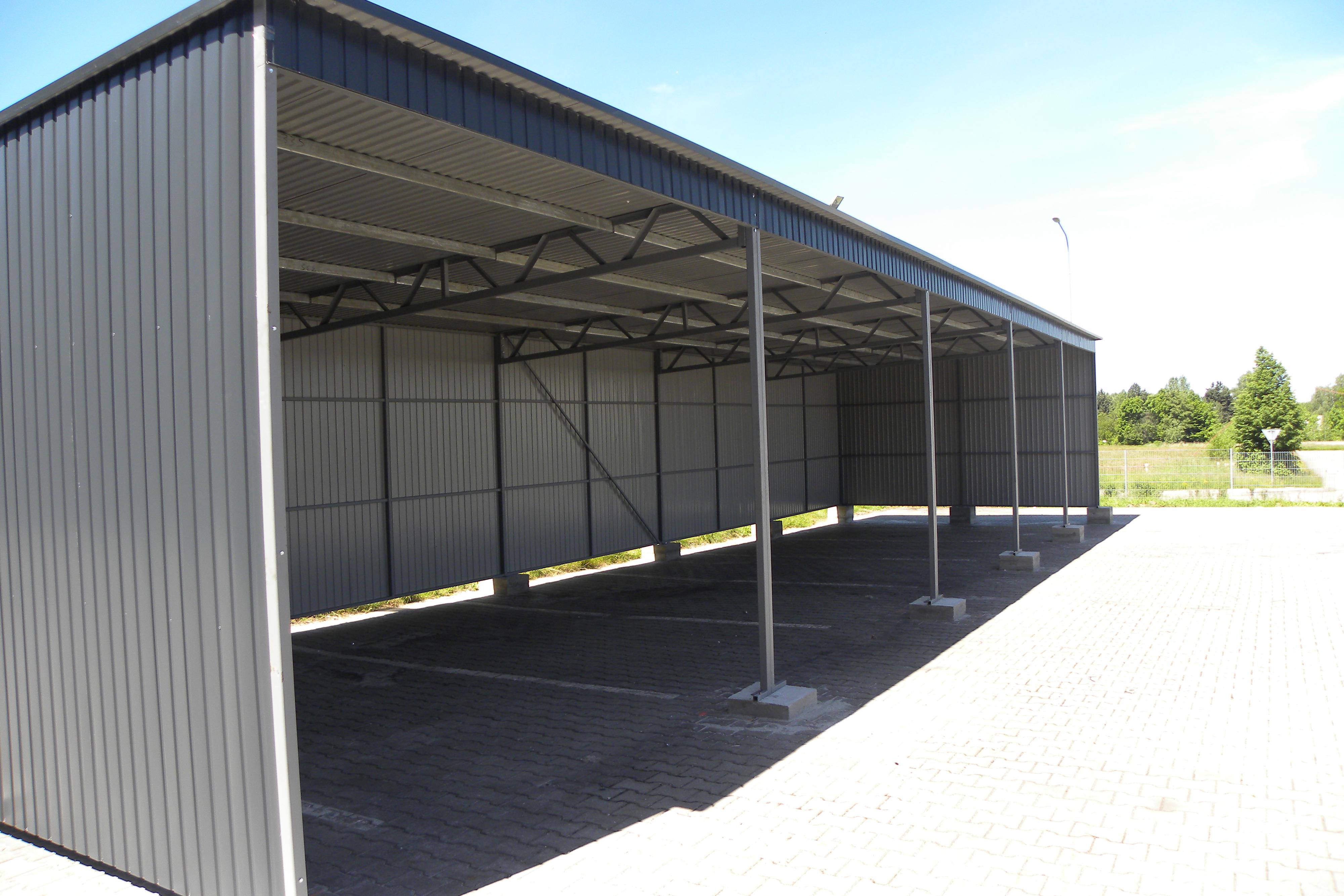 Přístřešeky na dřevo, techniku, sklad palet apod.