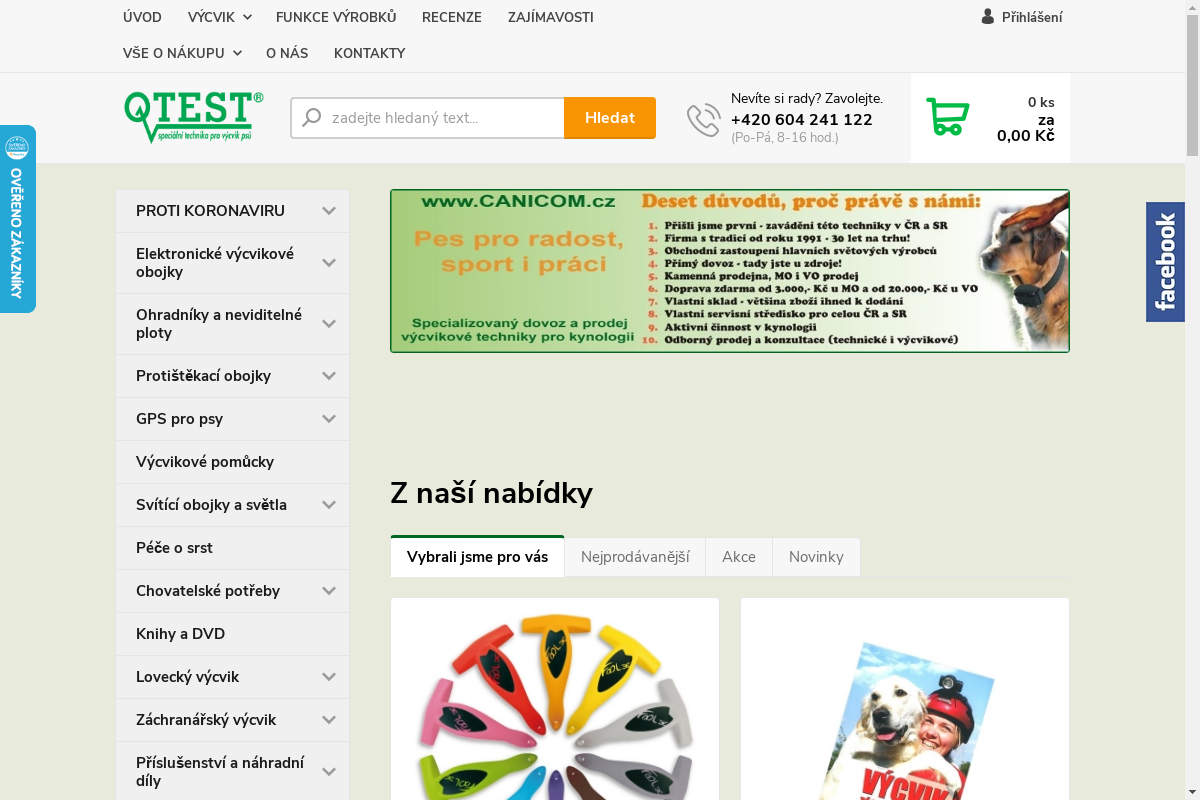 Canicom.cz - speciální technika pro výcvik psů