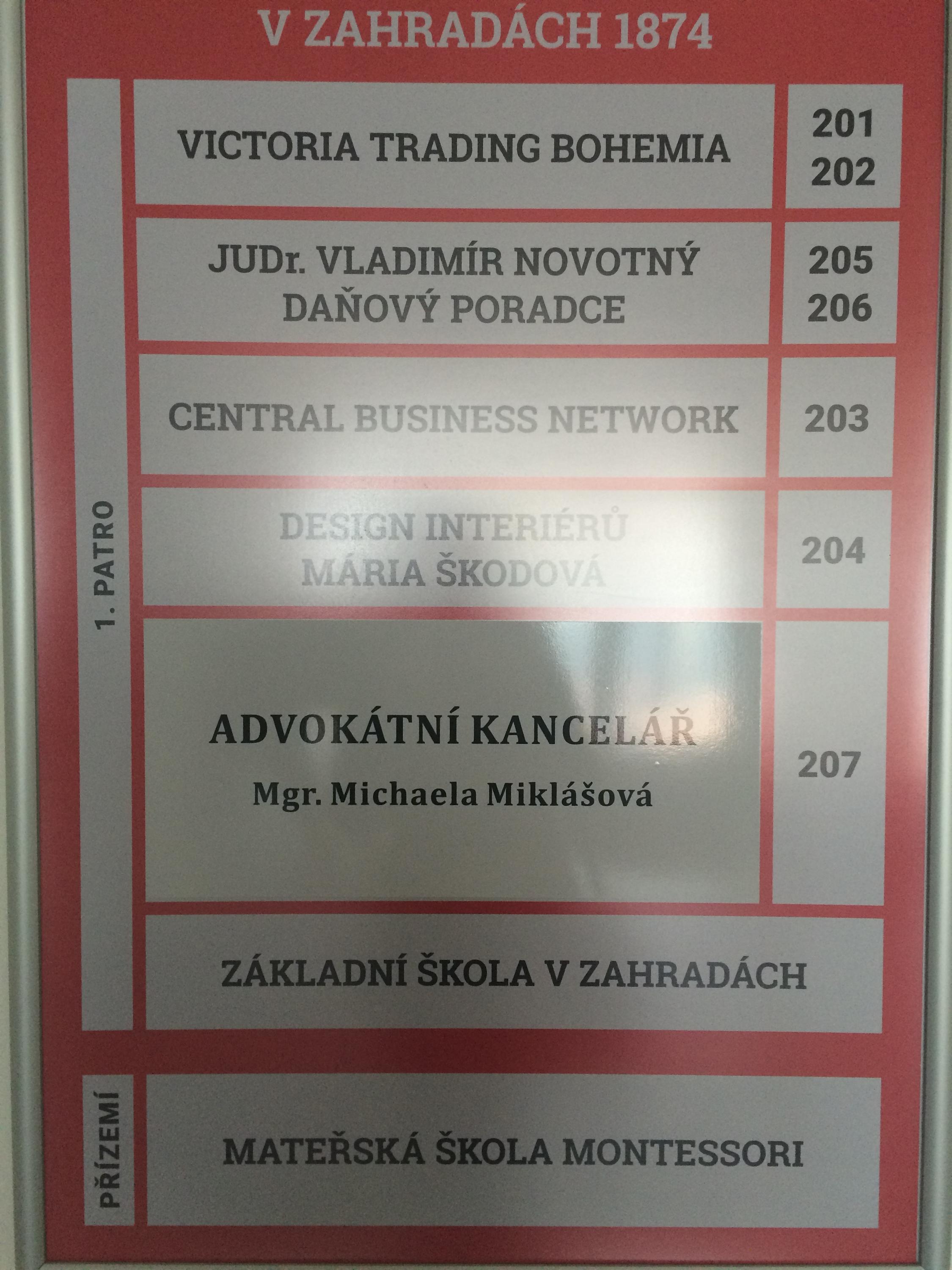 Advokátní kancelář Mgr. Michaela Miklášová foto 2