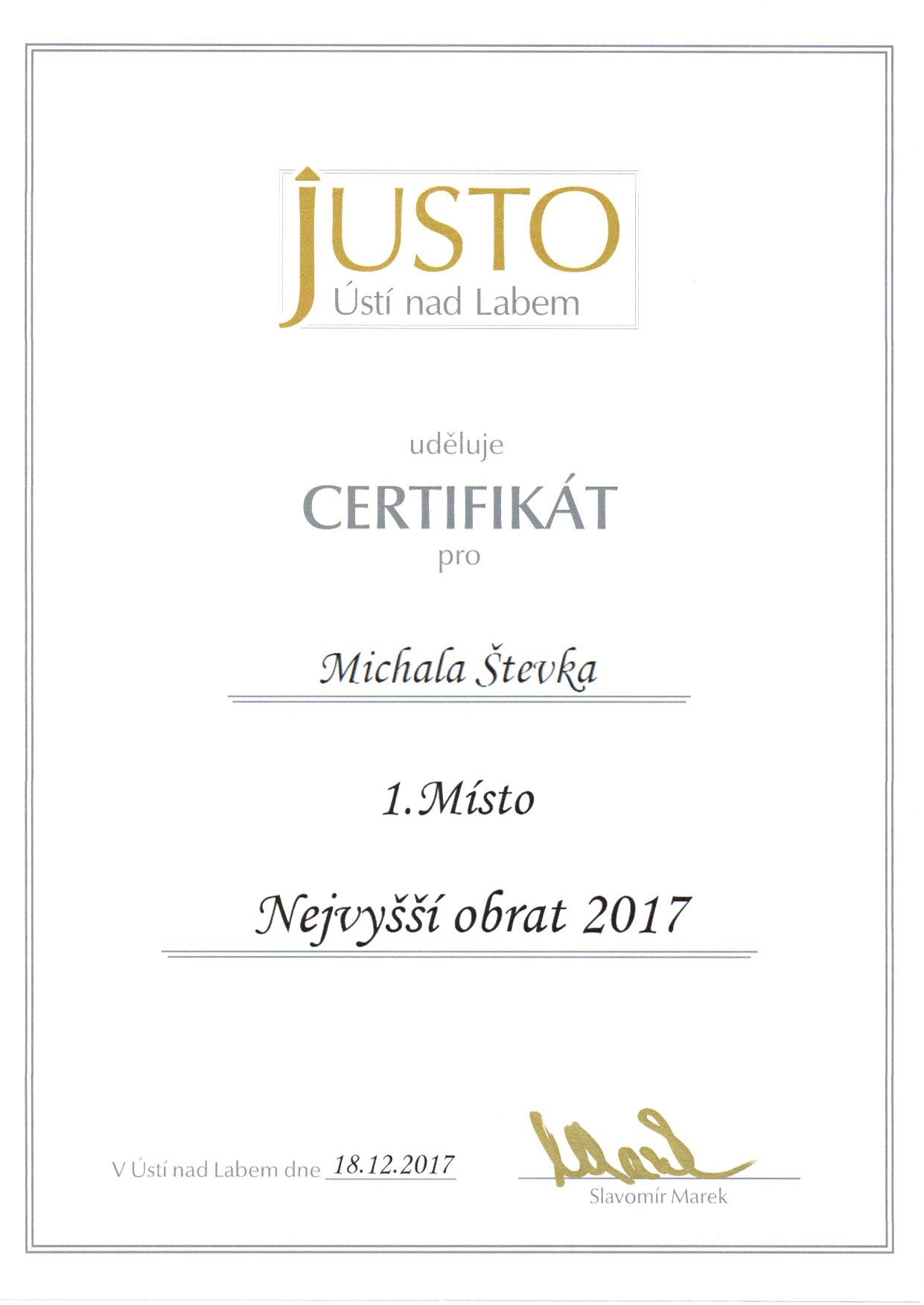 Michal Števko JUSTO