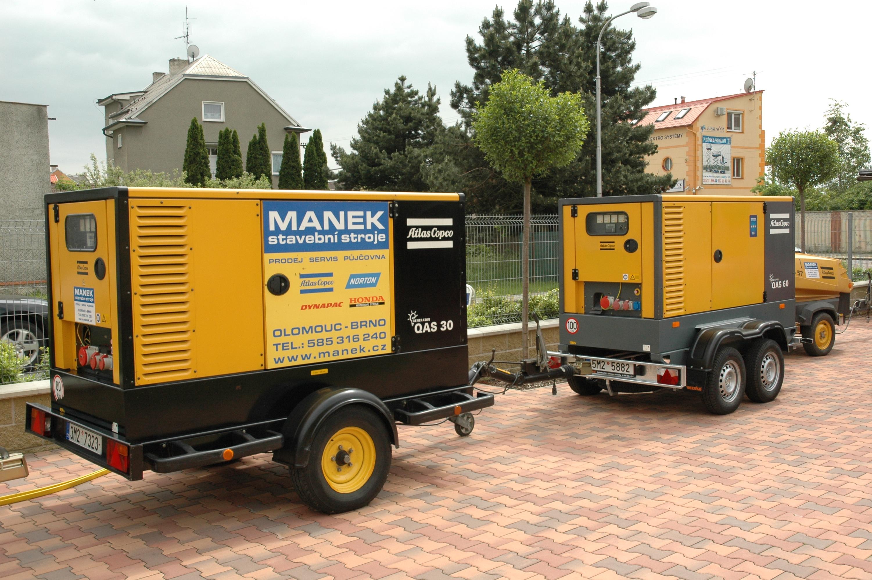 Pronájem mobilních generátorů a elektrocentrál