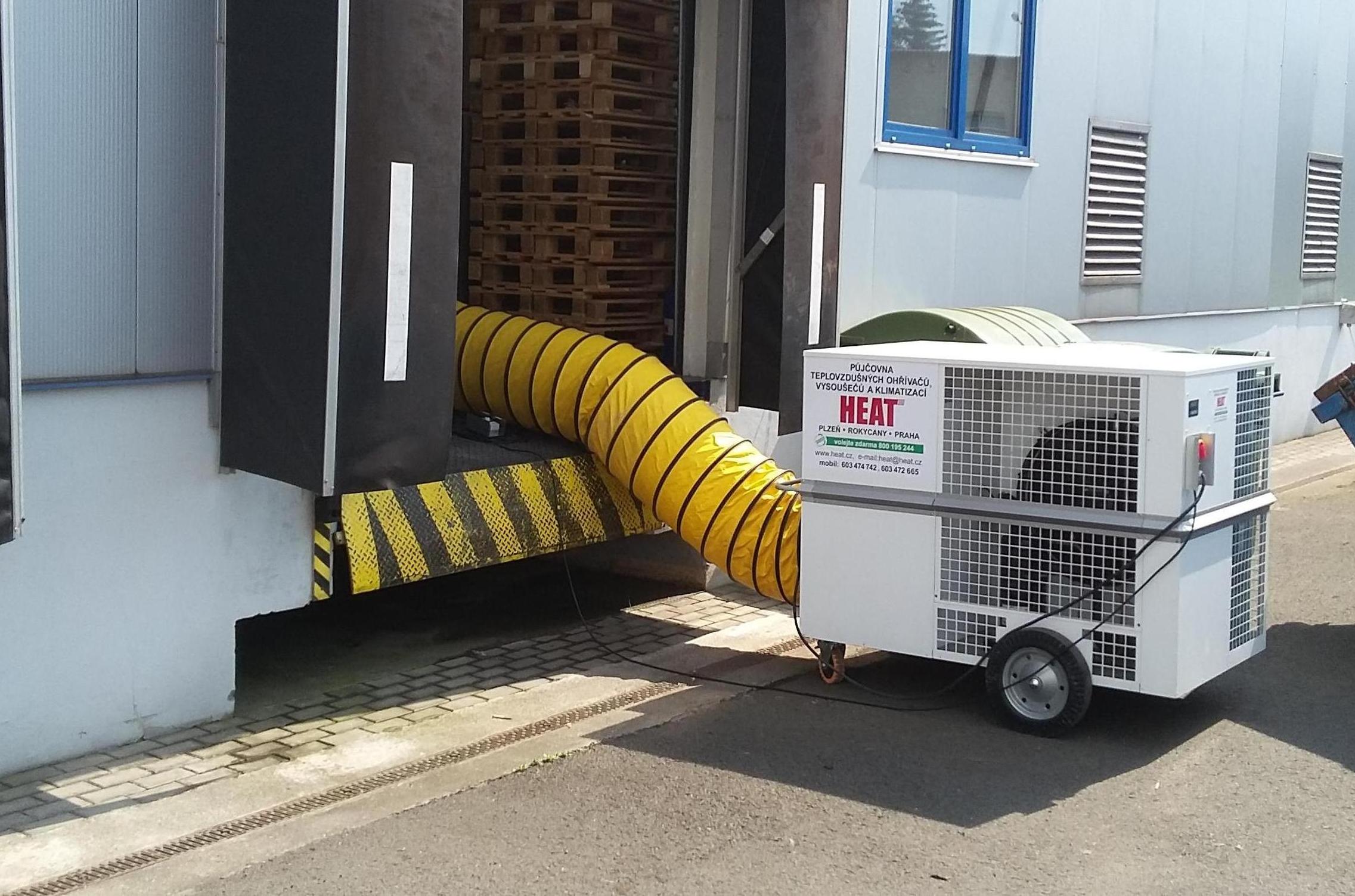 Půjčovna výkonných mobilních klimatizací