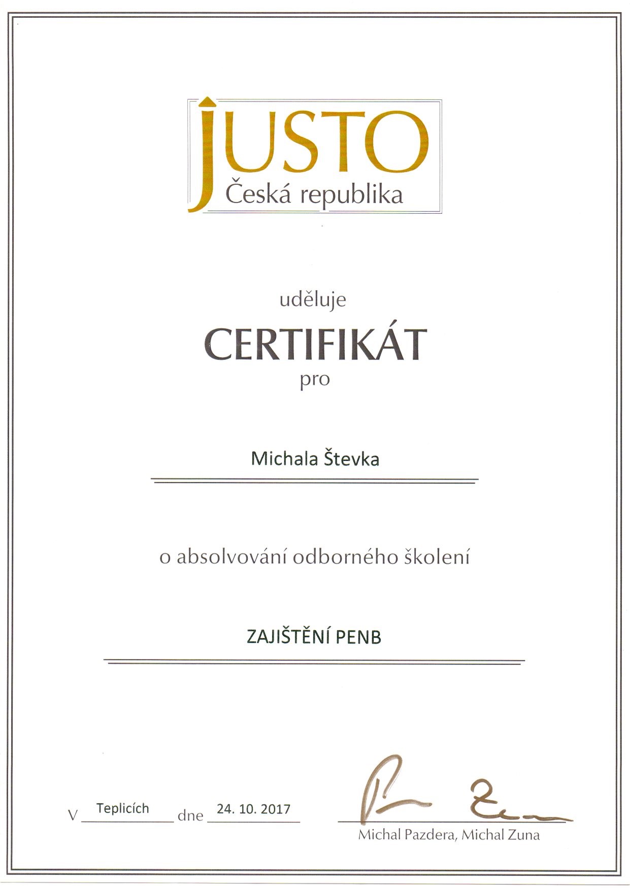 Michal Števko JUSTO