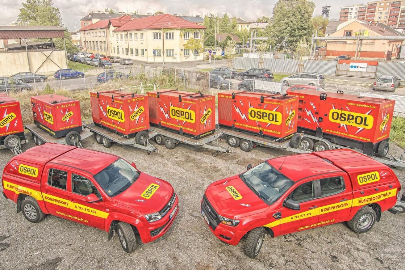 OSPOL TECH – kompresory a elektrocentrály