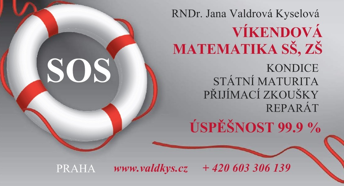 Víkendová matematika SŠ, ZŠ - RNDr. Jana Valdrová Kyselová foto 2