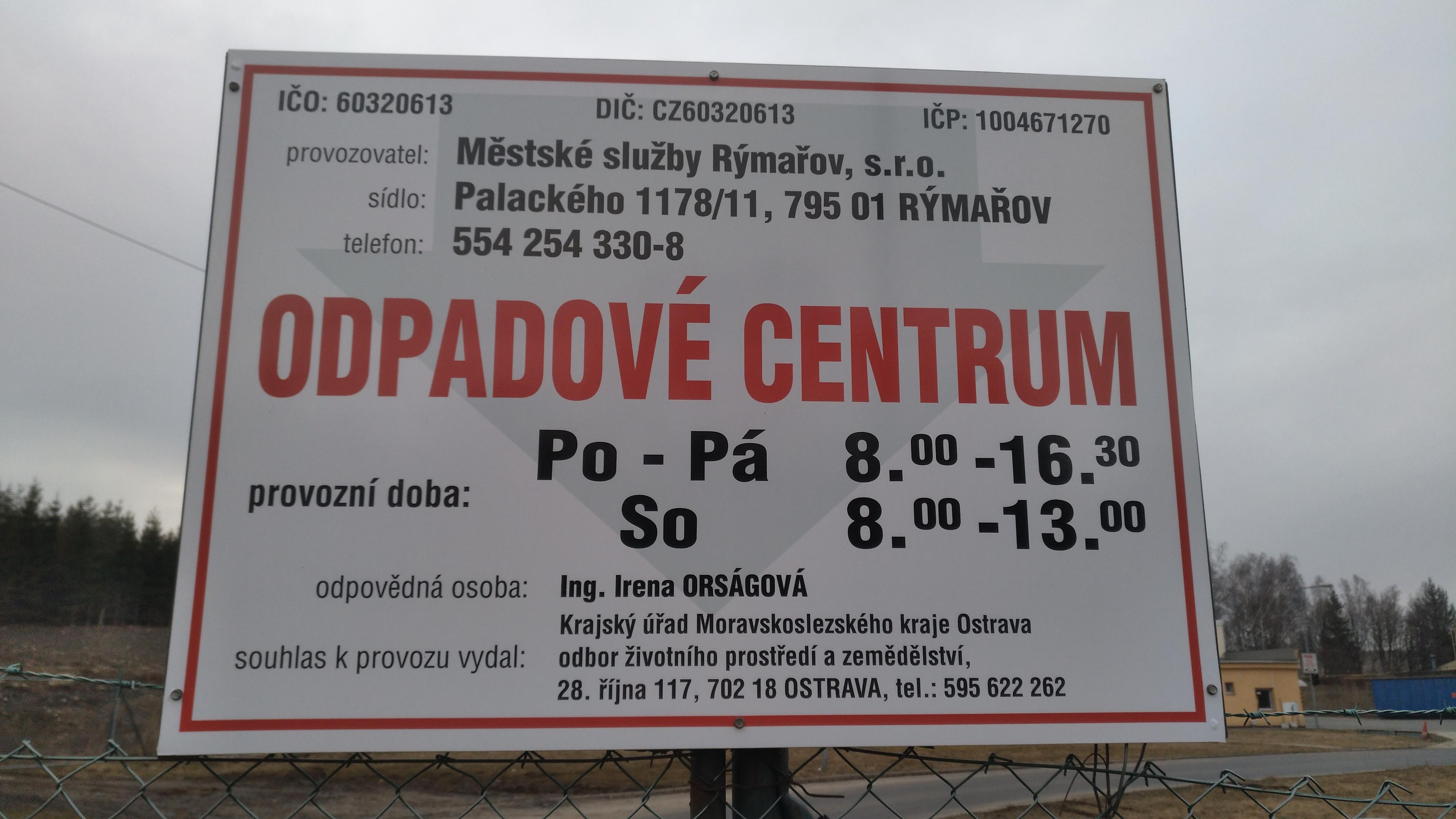 Odpadové centrum Rýmařov foto 1