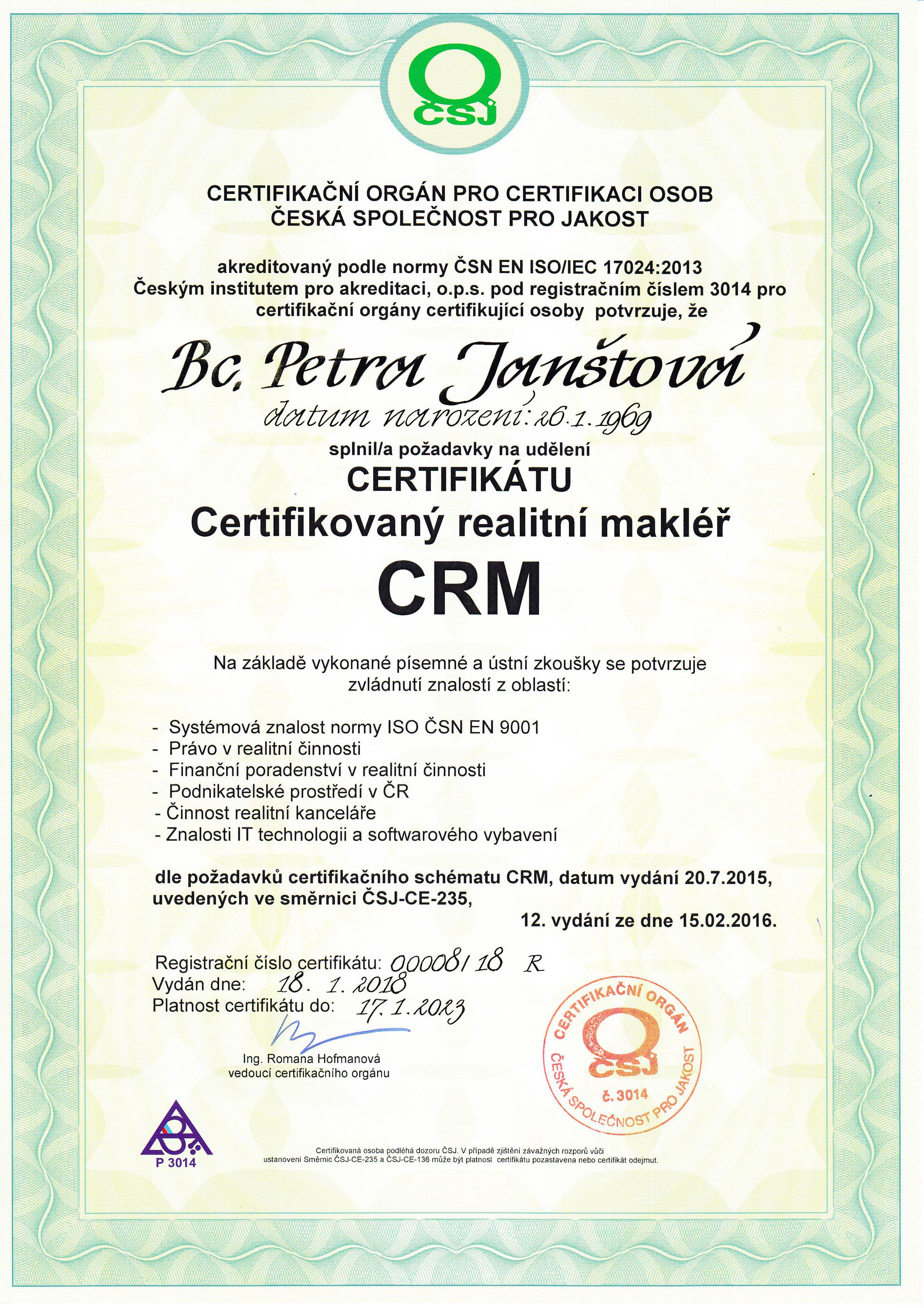 Bc. Petra Janštová REALITY PRORADOST foto 2