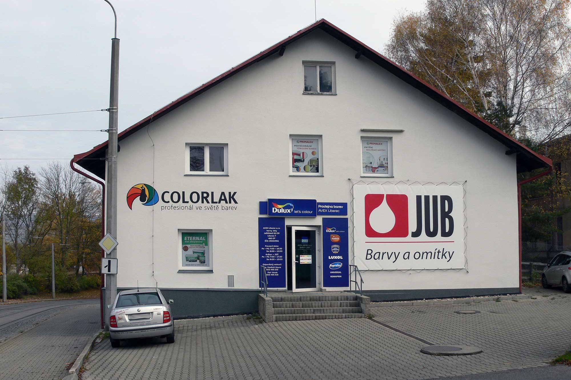 Avex Liberec - barvy laky lazury, pomůcky pro malíře a natěrače