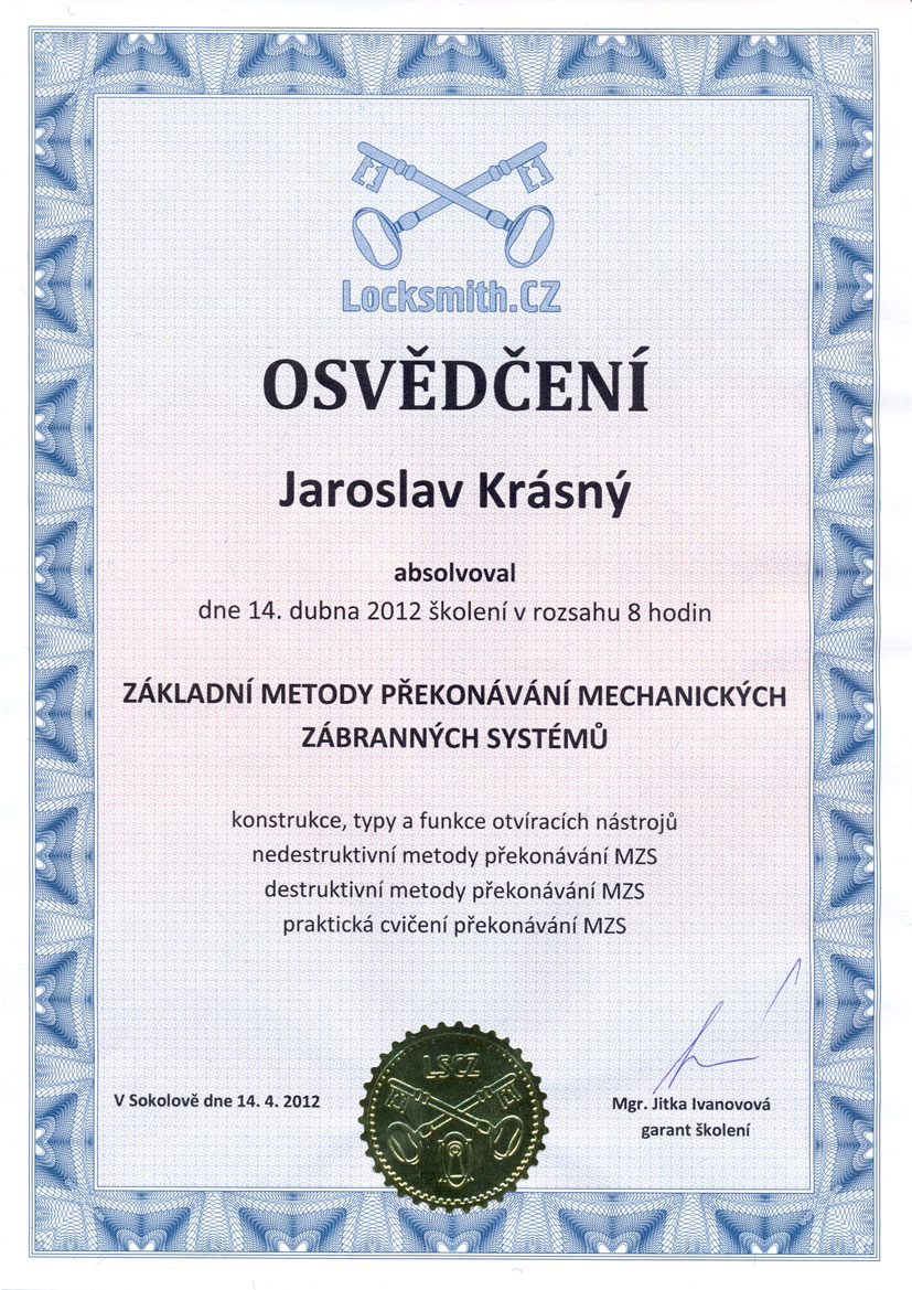 Jaroslav Krásný zámečník foto 3