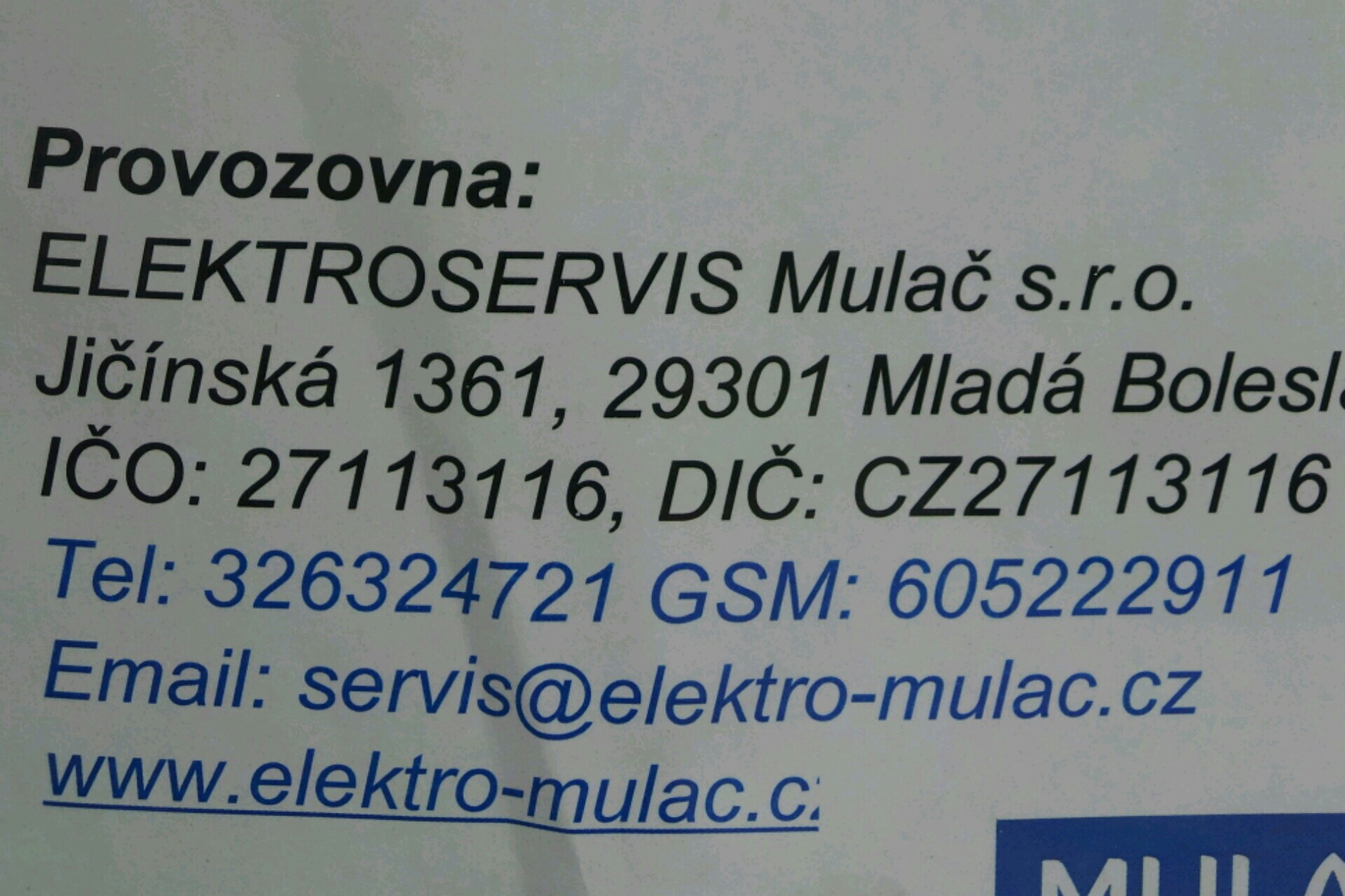 ELEKTROSERVIS Mulač s.r.o. foto 2