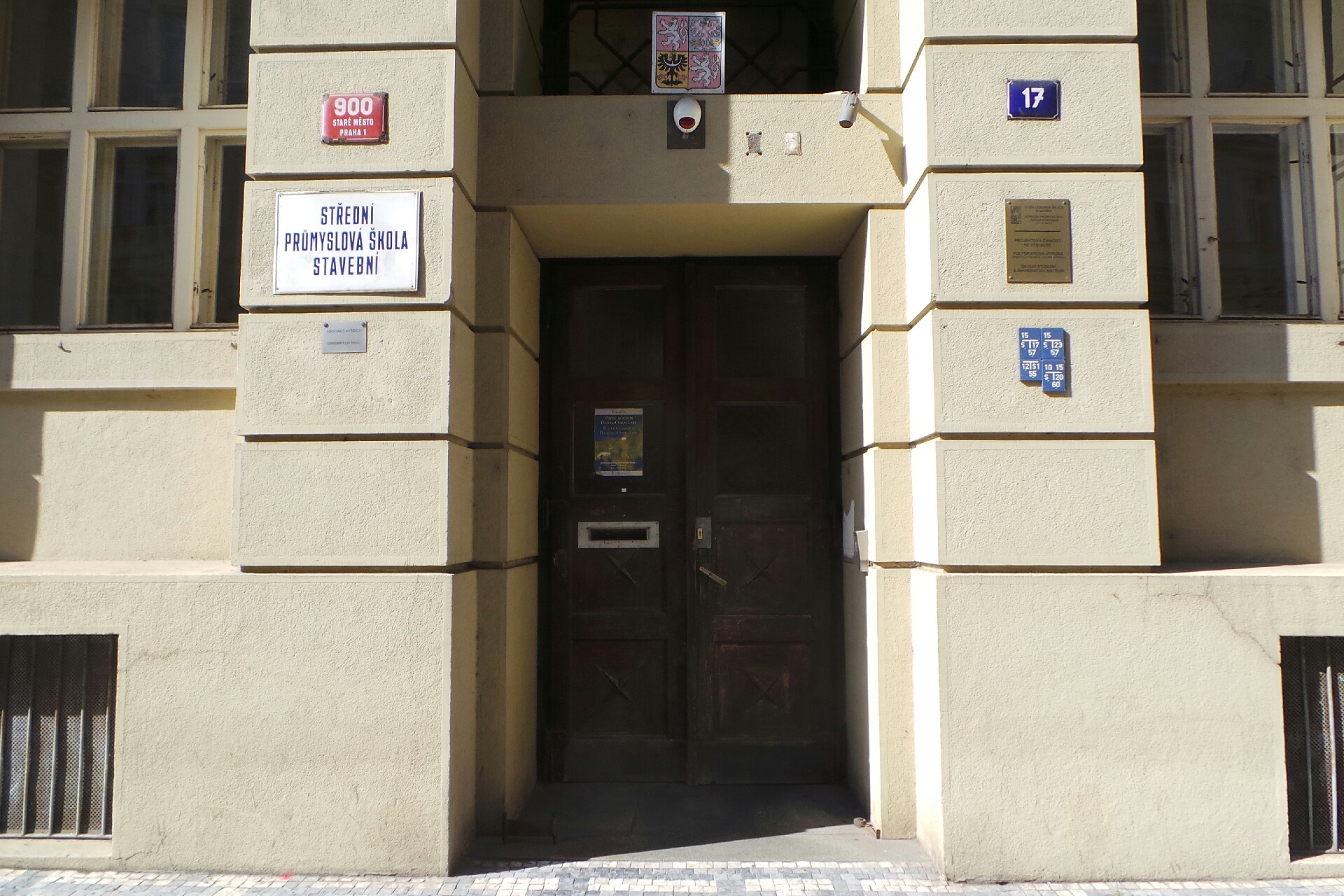 Vyšší odborná škola stavební a Střední průmyslová škola stavební, Praha 1, Dušní 17