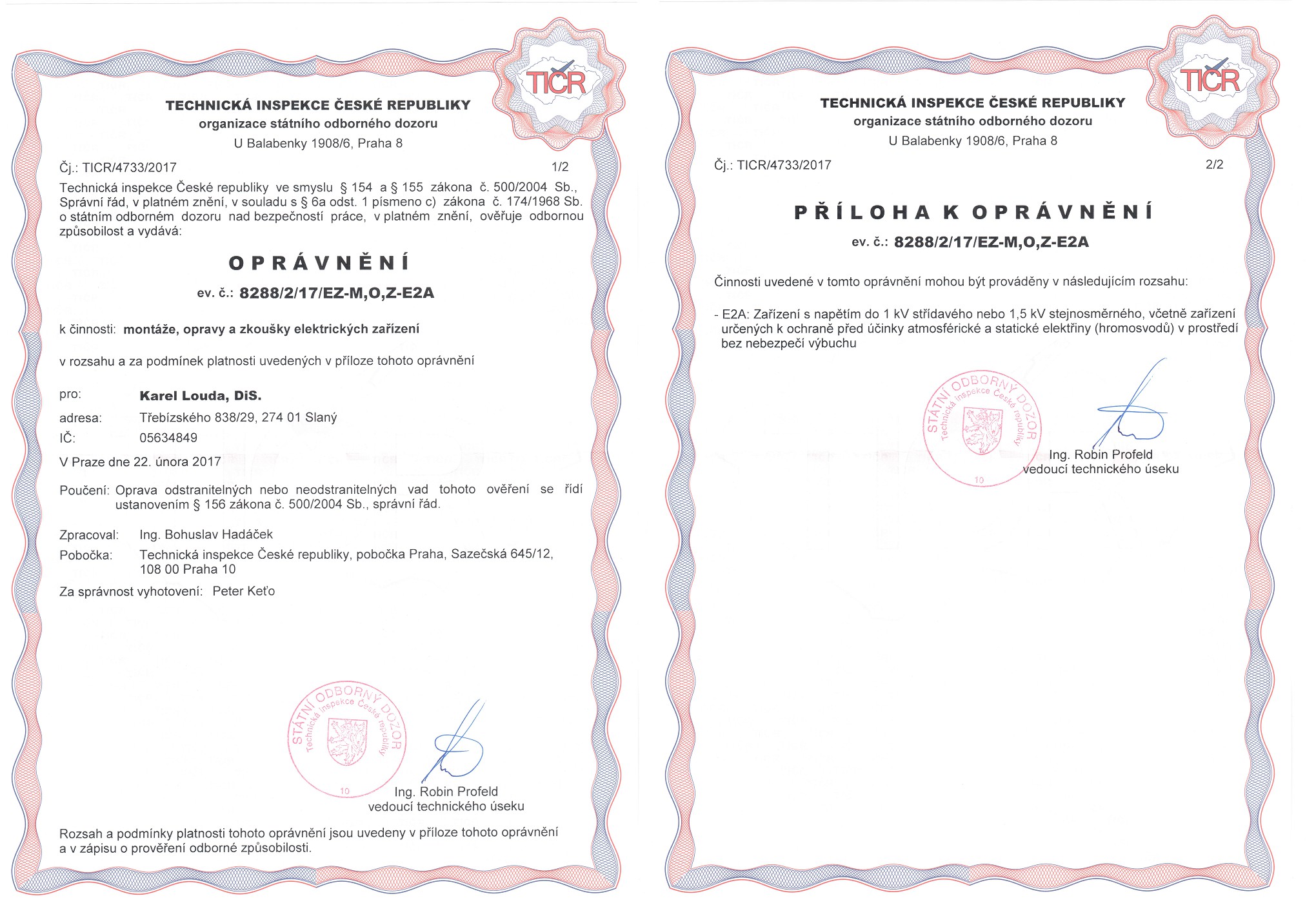 Karel Louda, DiS. foto 2