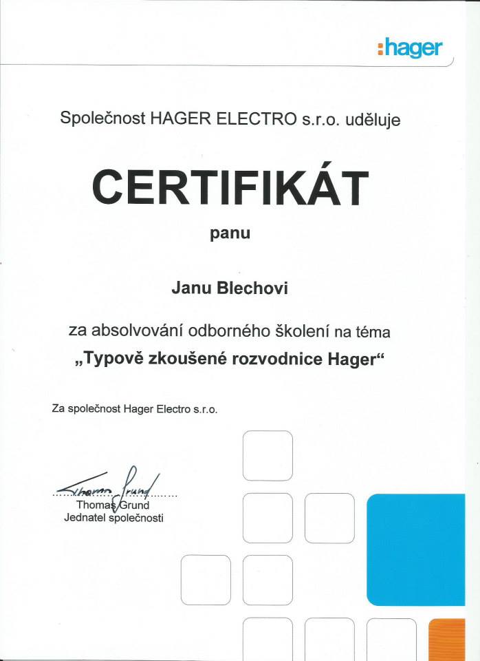 Jan Blecha - elektroinstalační práce foto 5
