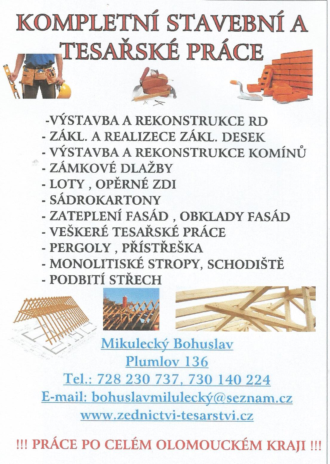 Bohuslav Mikulecký - zednické práce foto 1