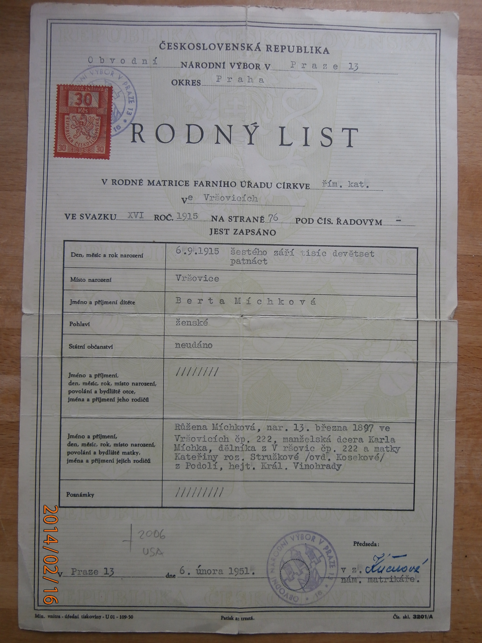 Genealogické služby Ivana Šulcová foto 1