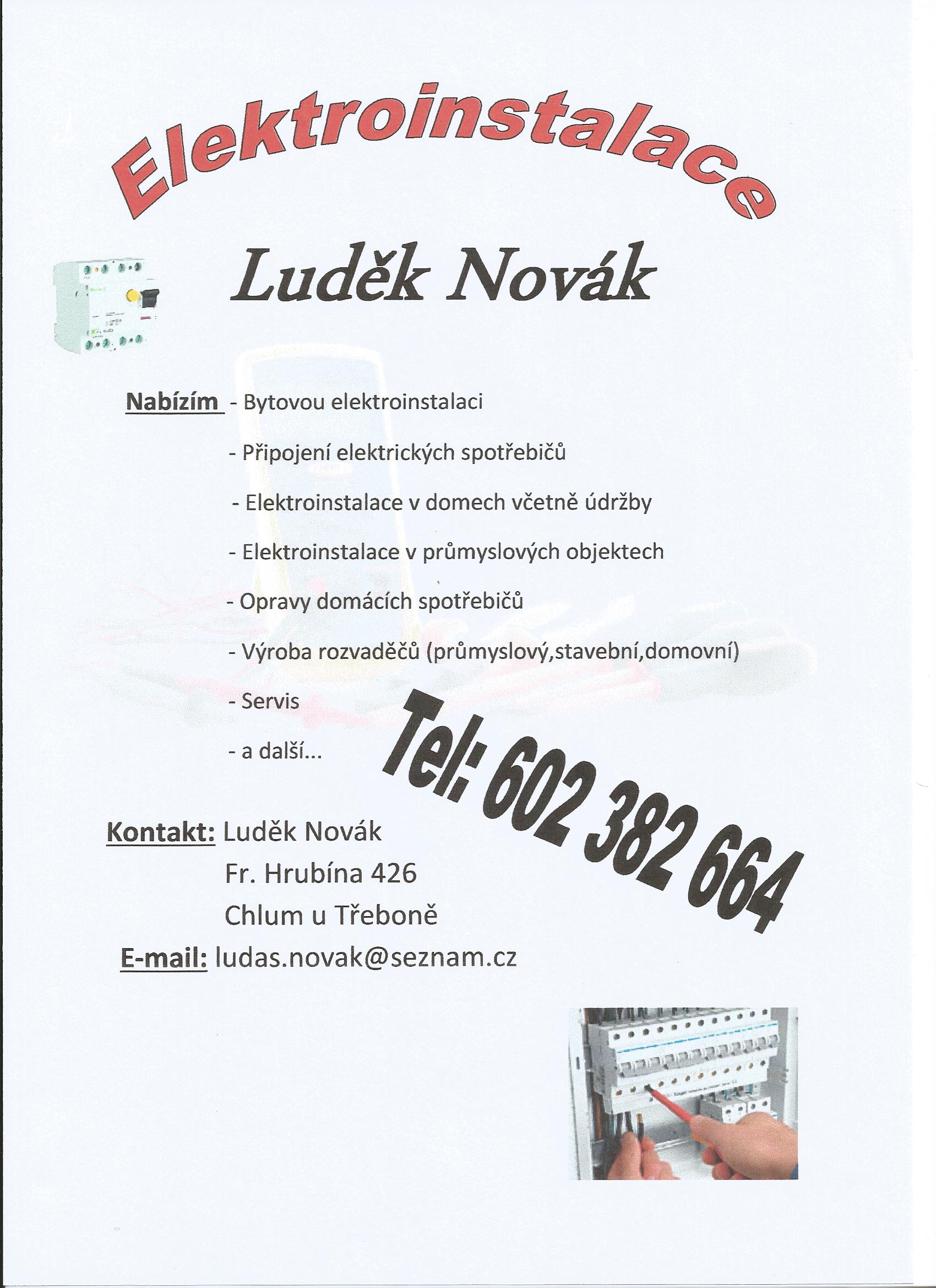 Elektroinstalace Luděk Novák foto 4