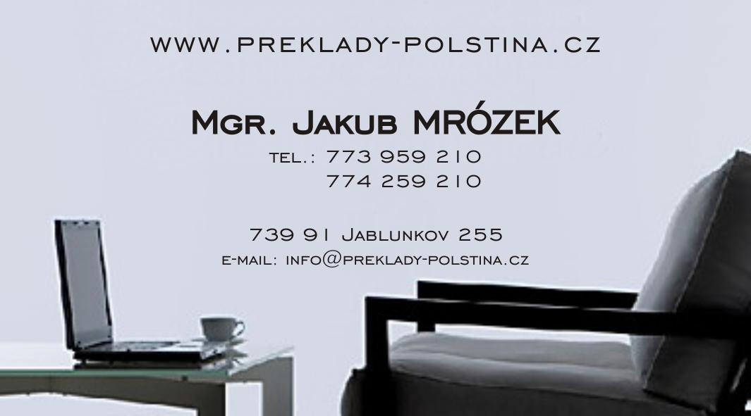 Mgr. Jakub Mrózek - Překladatelské služby foto 2