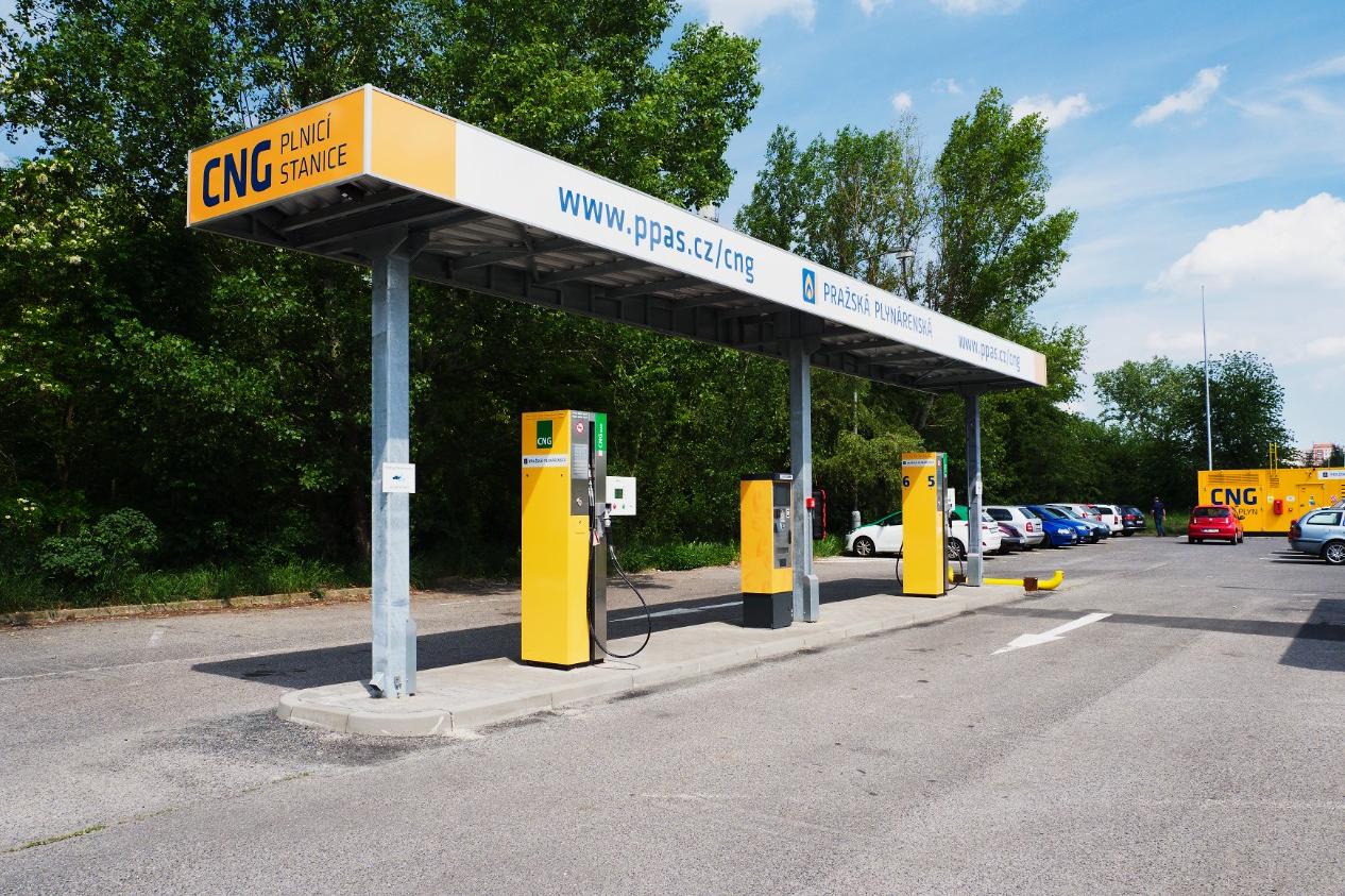 Pražská plynárenská - plnicí stanice CNG