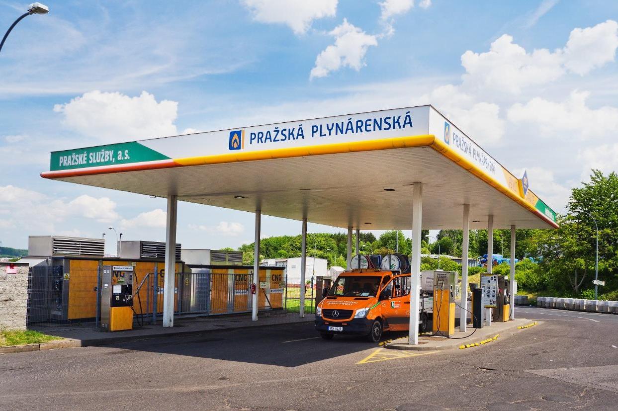 Pražská plynárenská - plnicí stanice CNG