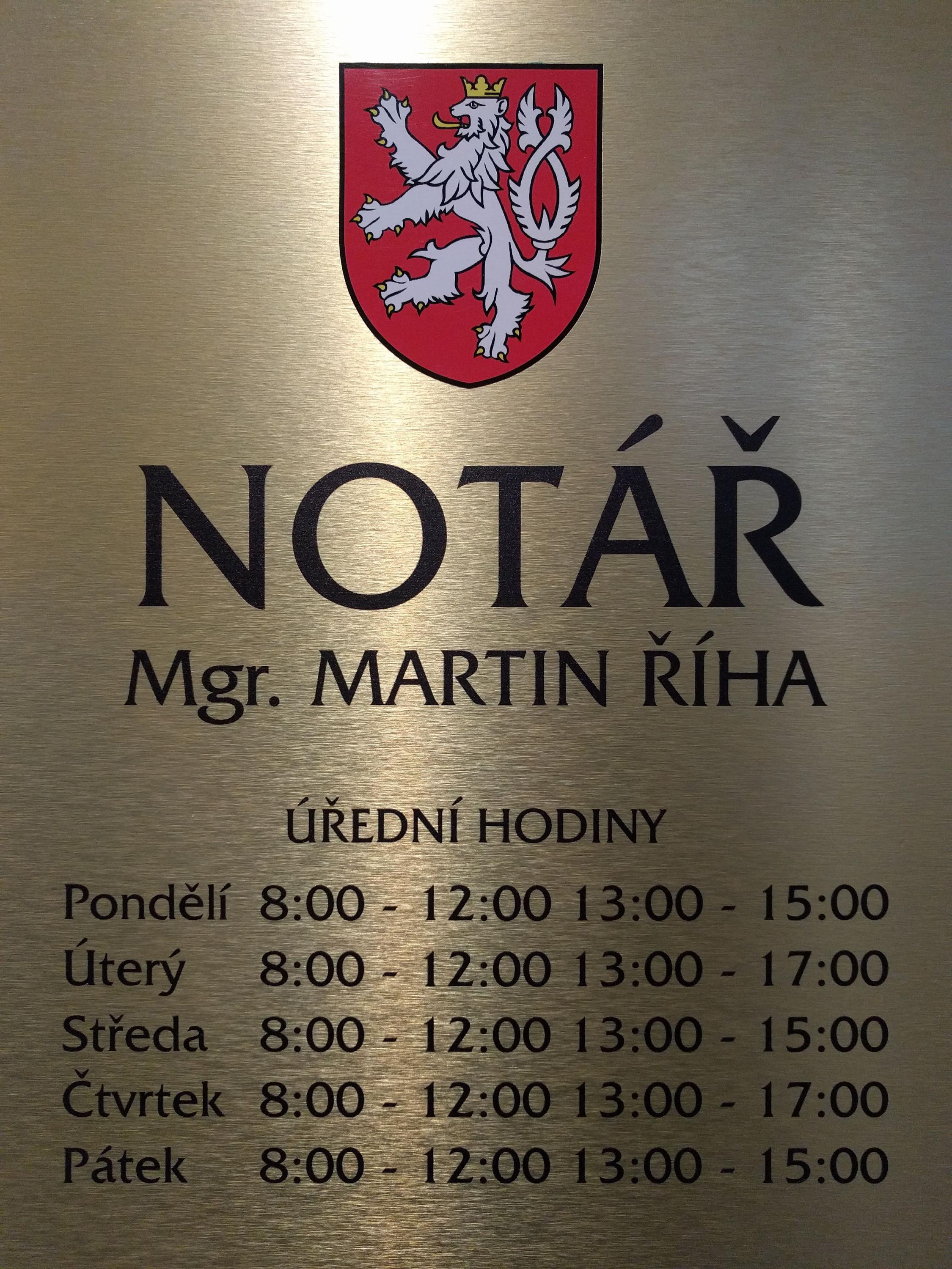 Mgr. Martin Říha - notář foto 2