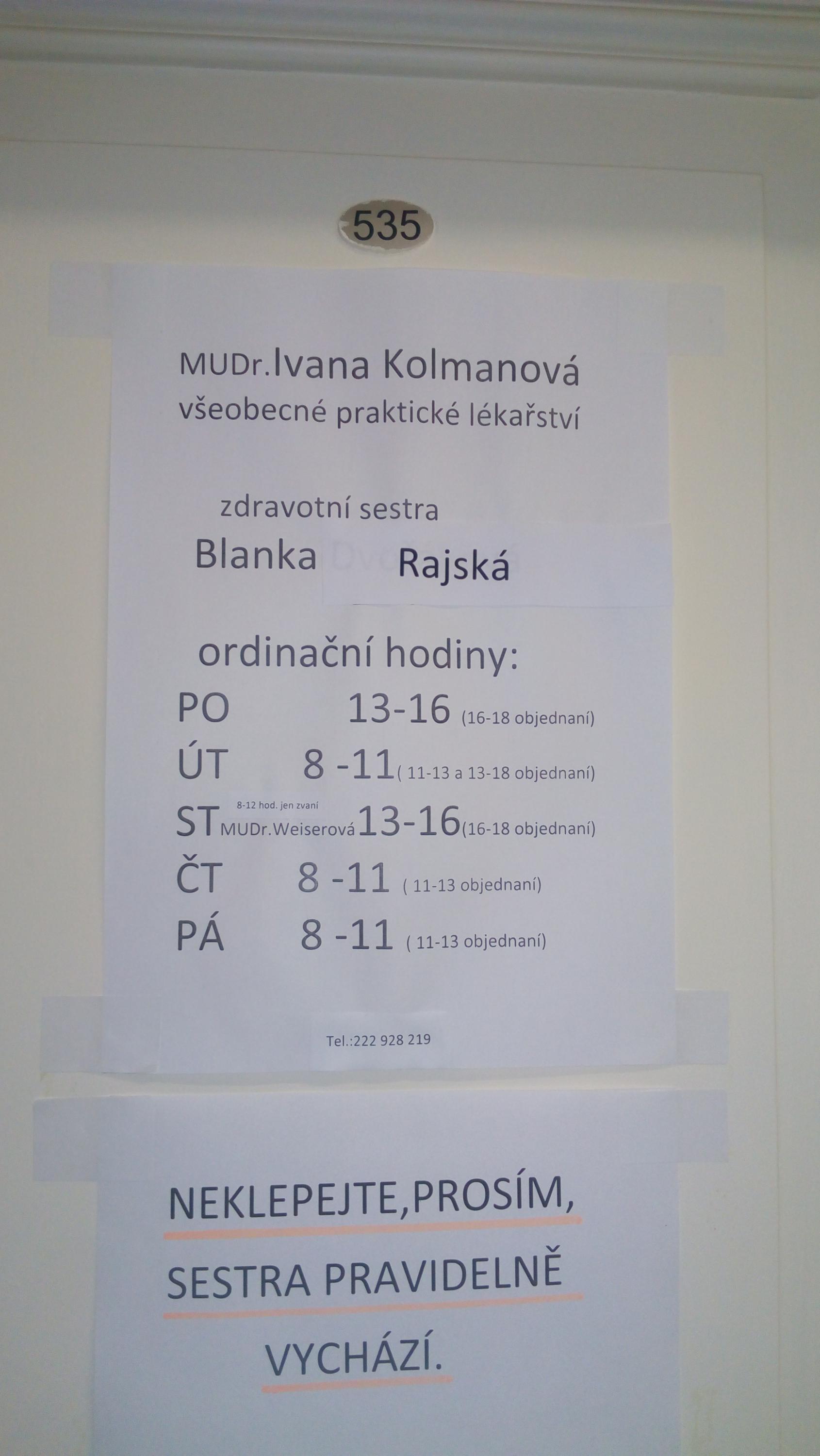 MUDr. Ivana KOLMANOVÁ foto 2