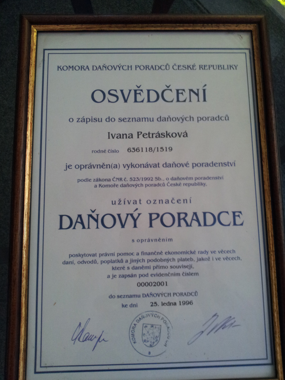 ev. č. 2001 Ivana Petrásková foto 2