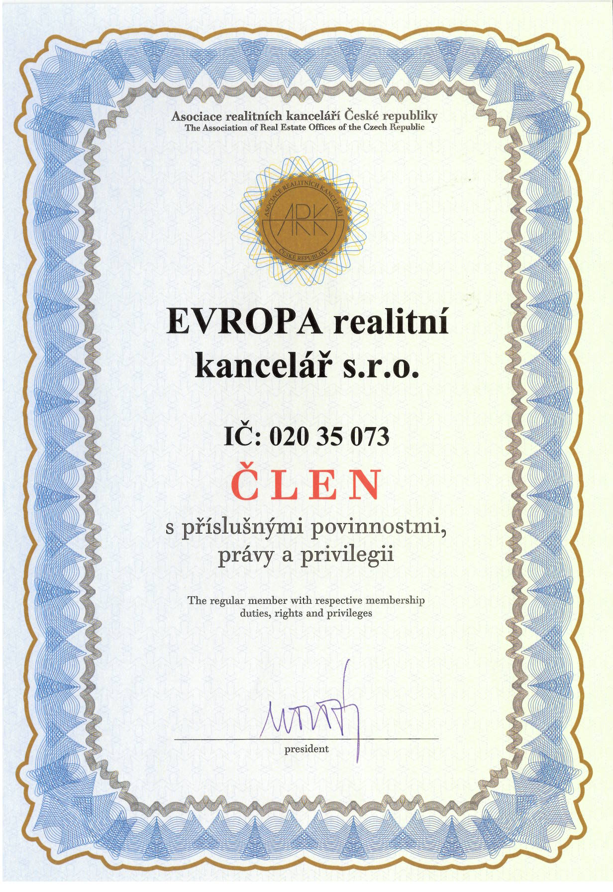 EVROPA realitní kancelář PRAHA foto 2