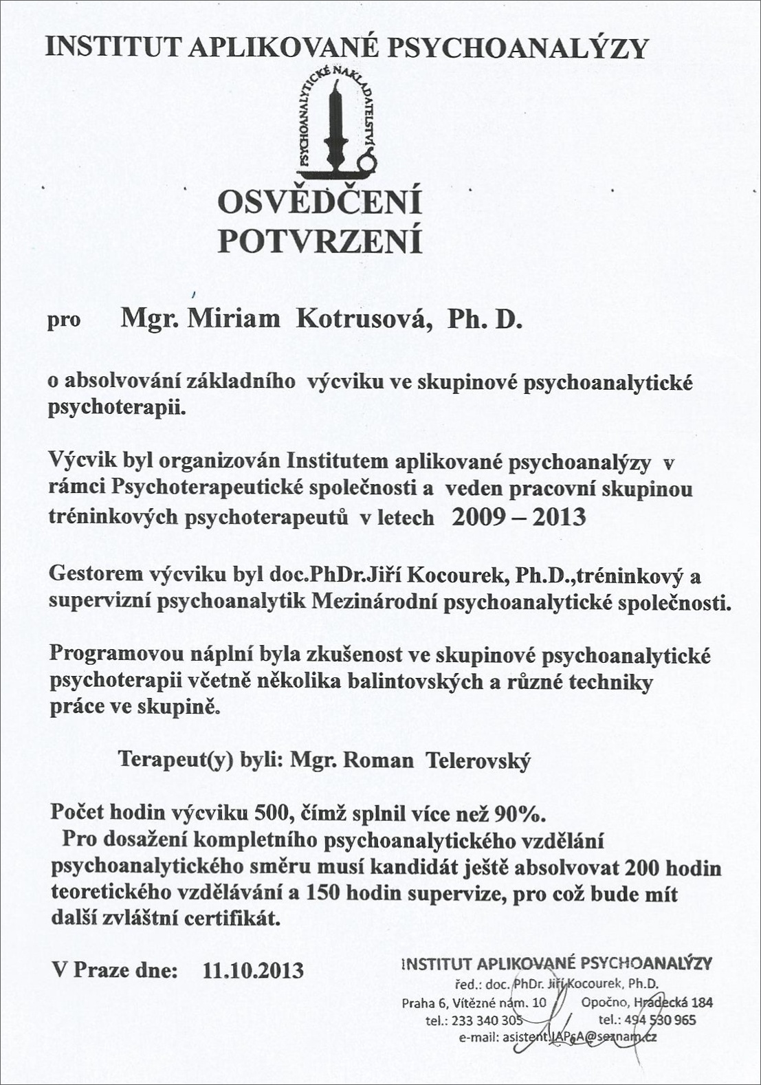 Psychoterapie Praha - Dr. Miriam Kotrusová foto 3