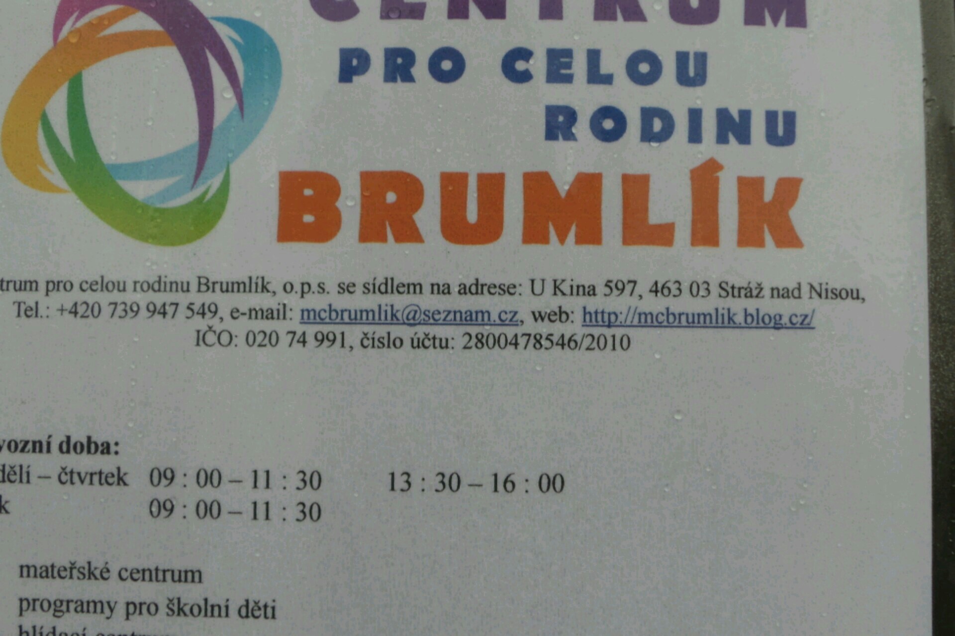 Centrum pro celou rodinu Brumlík, o.p.s. foto 2