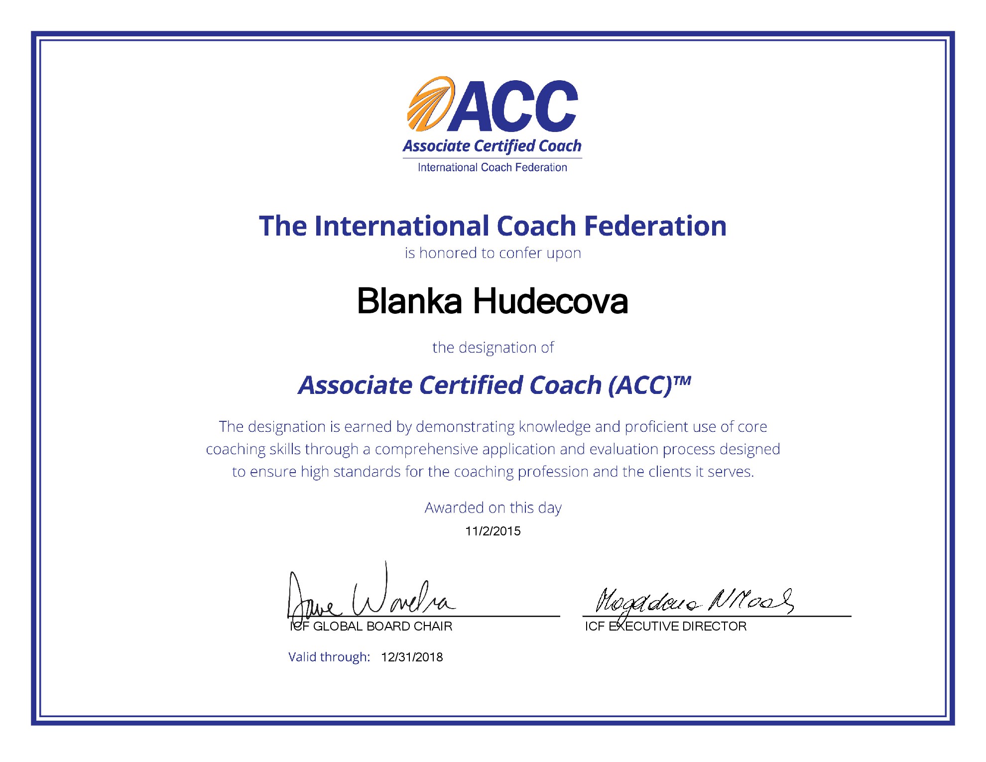 Mgr. Blanka Hudecová, PCC foto 2