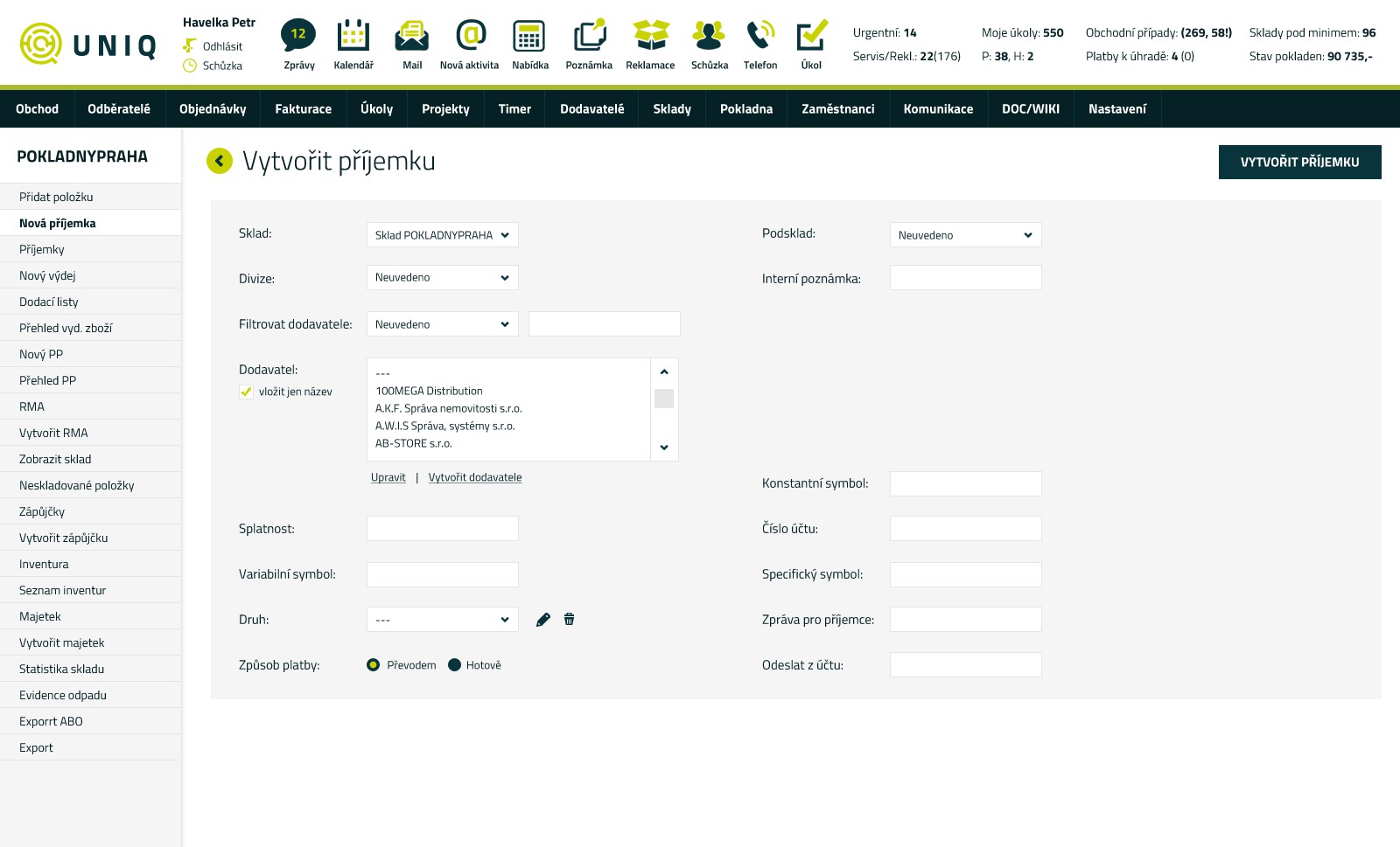 CRM a ERP systém UNiQ foto 4