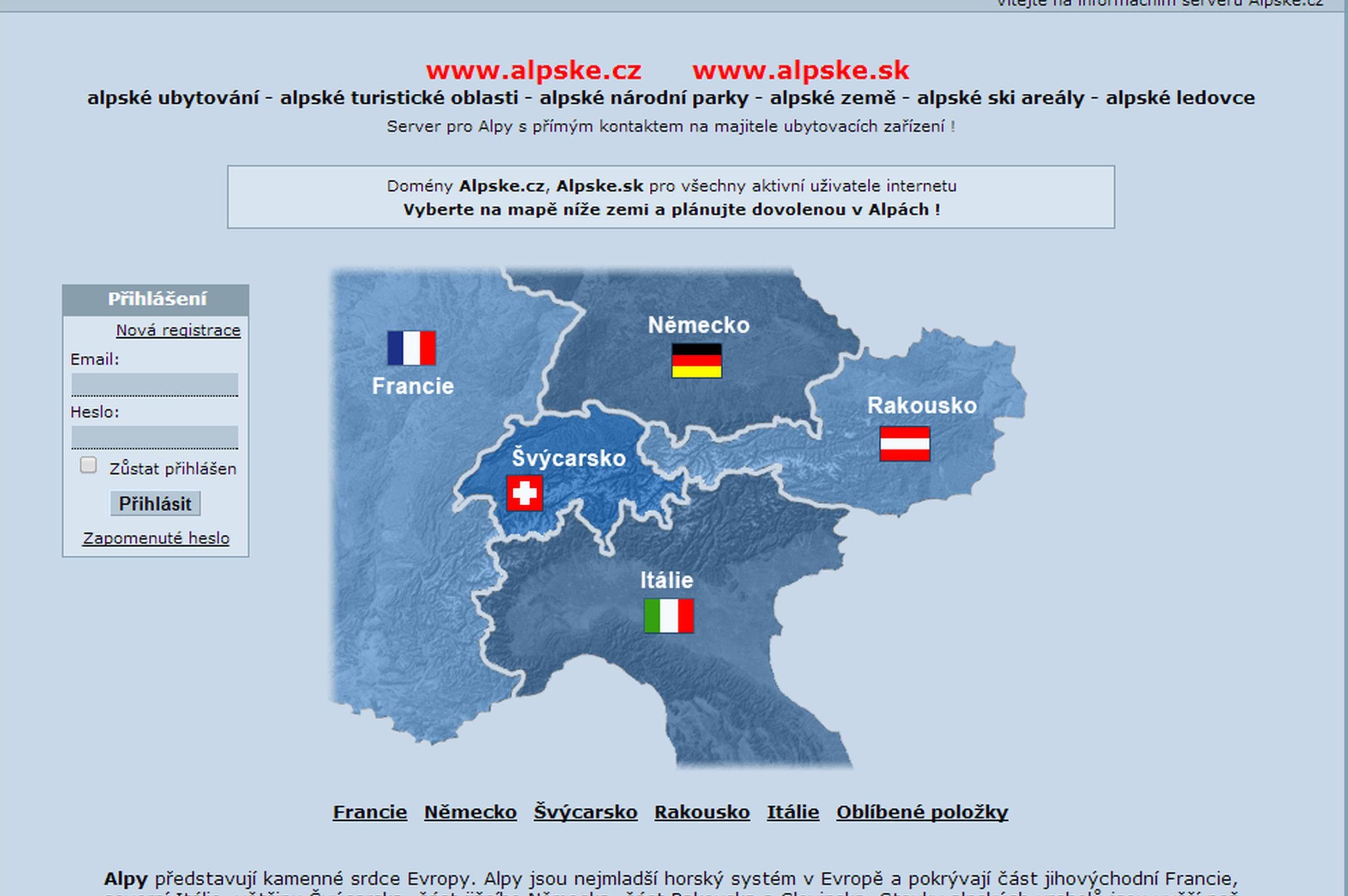 Server Alpy - Alpské.cz