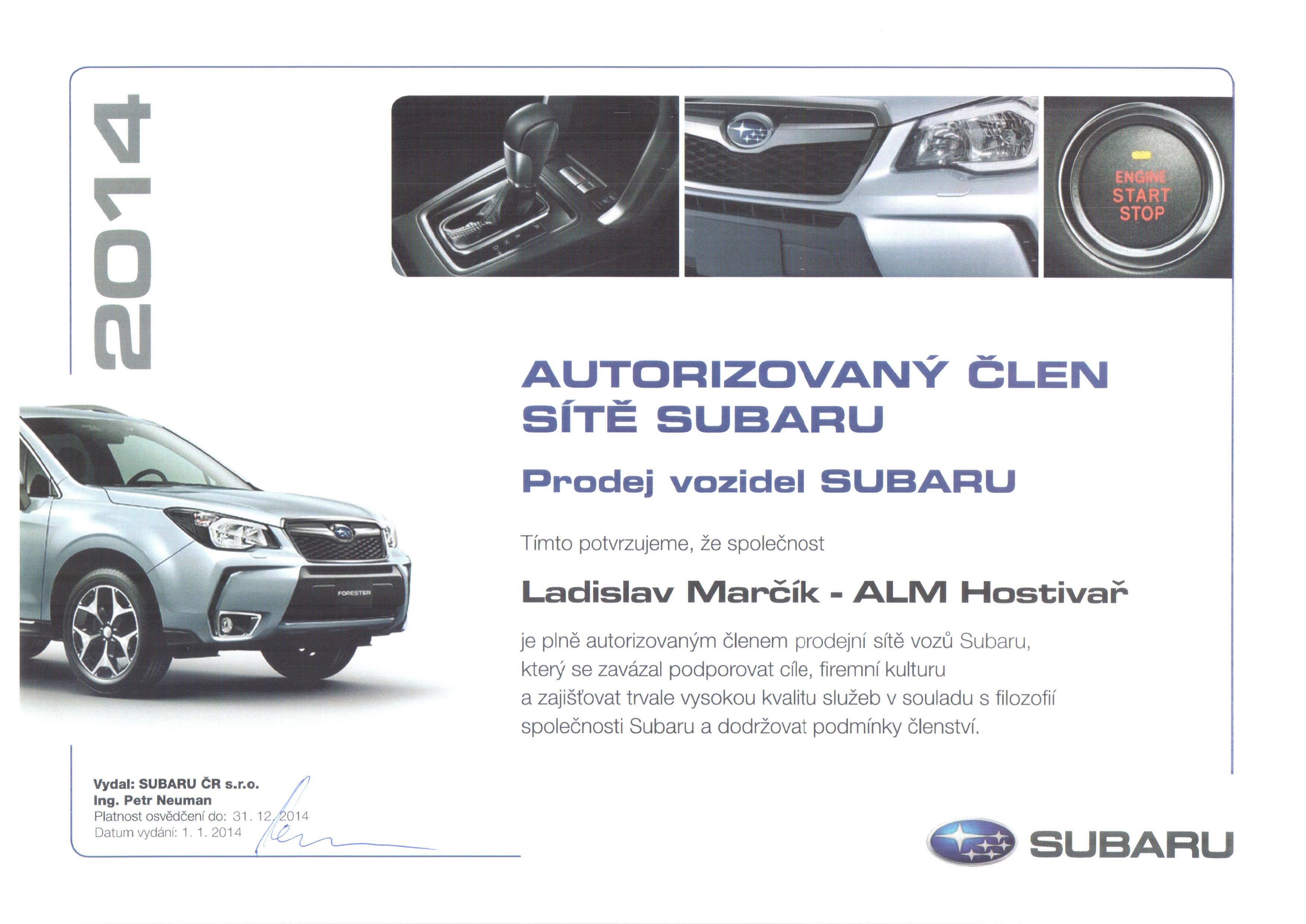 Subaru Hostivař ALM