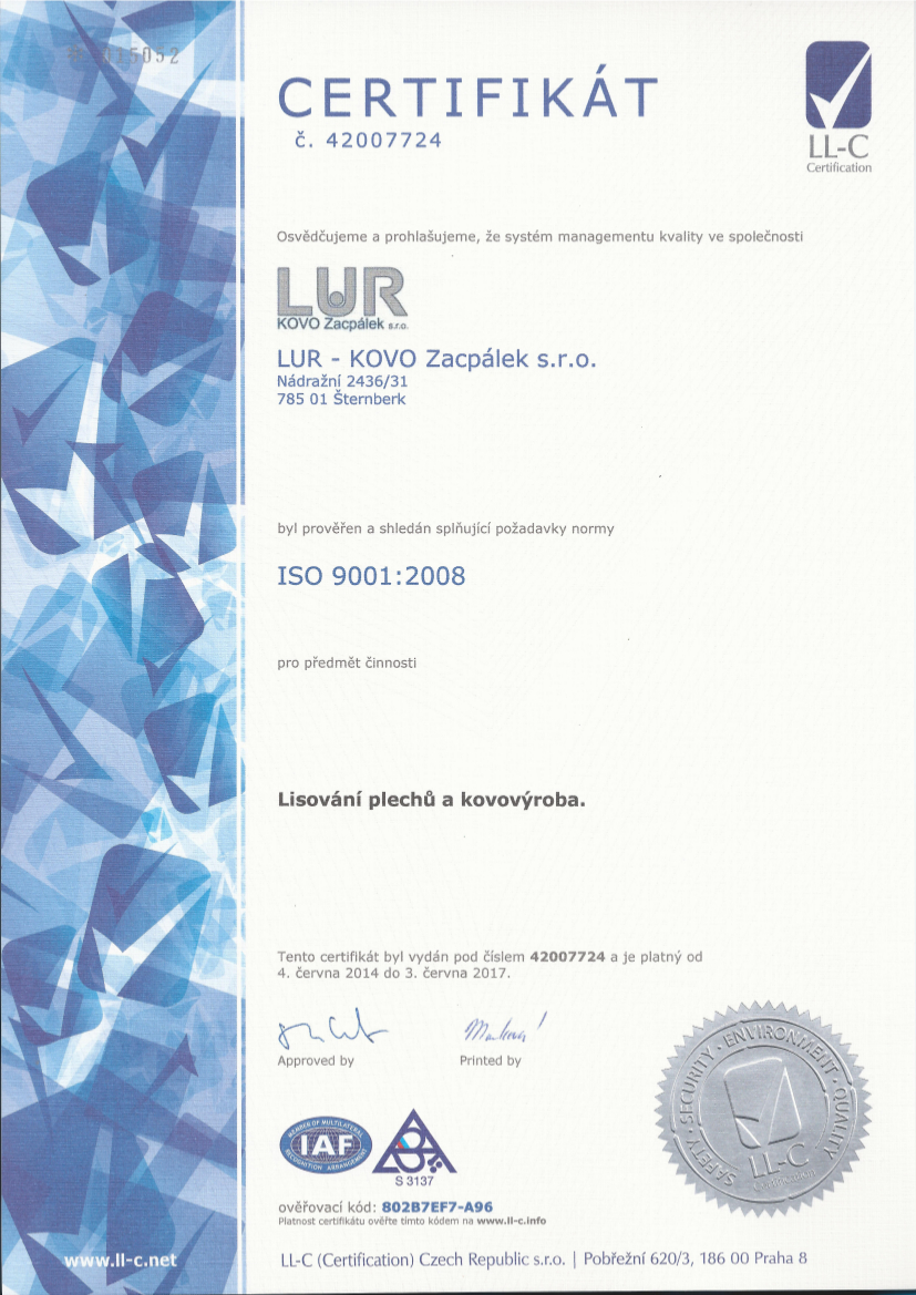 LUR - KOVO Zacpálek s.r.o. foto 2