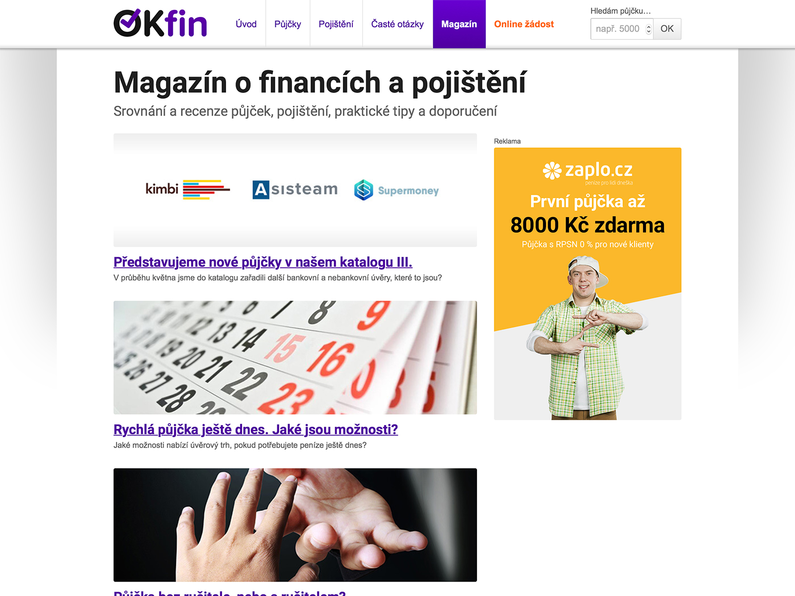 OKfin.cz - Srovnání půjček a pojištění foto 3