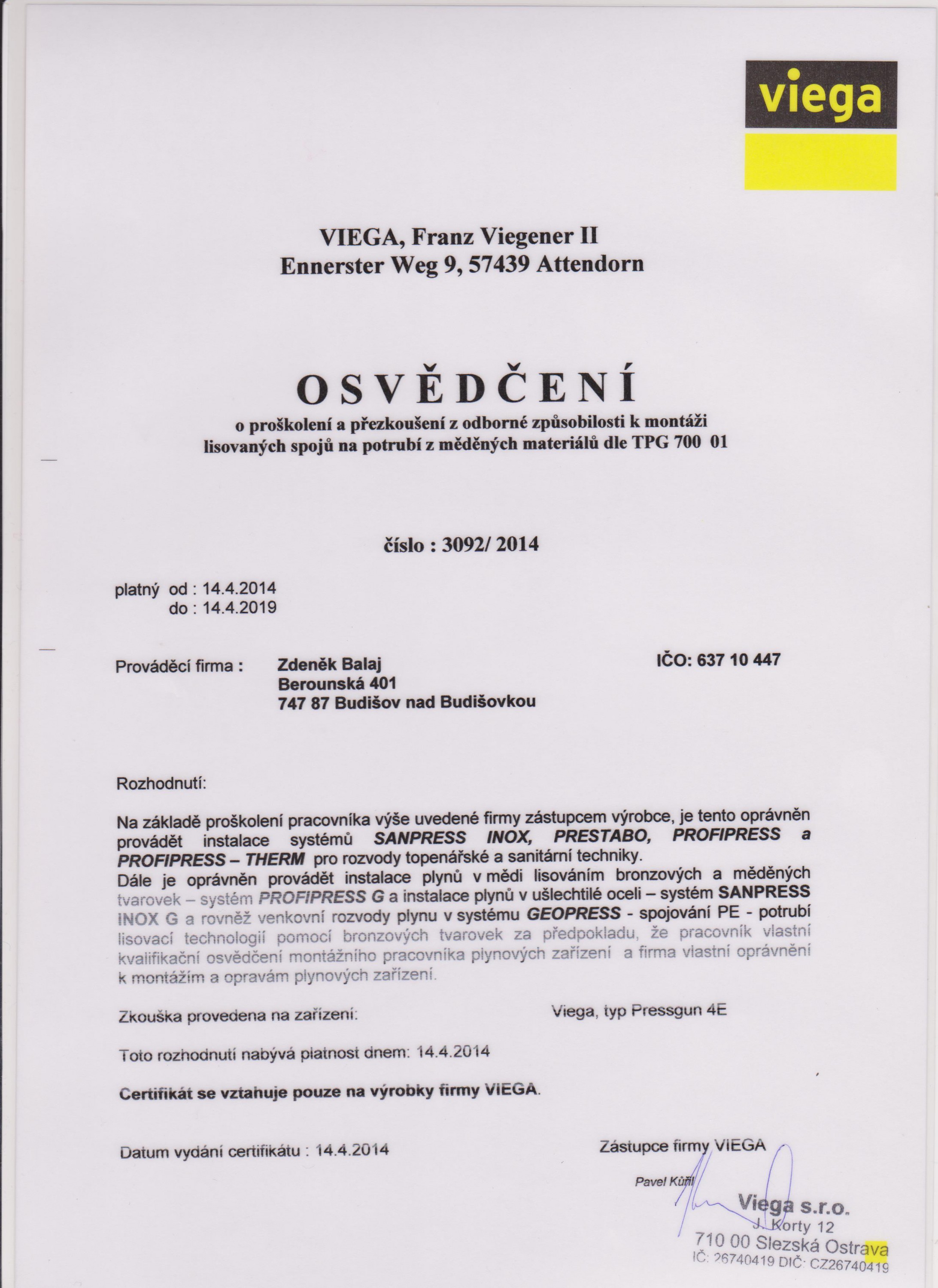 Instalatérství - Zdeněk Balaj foto 3