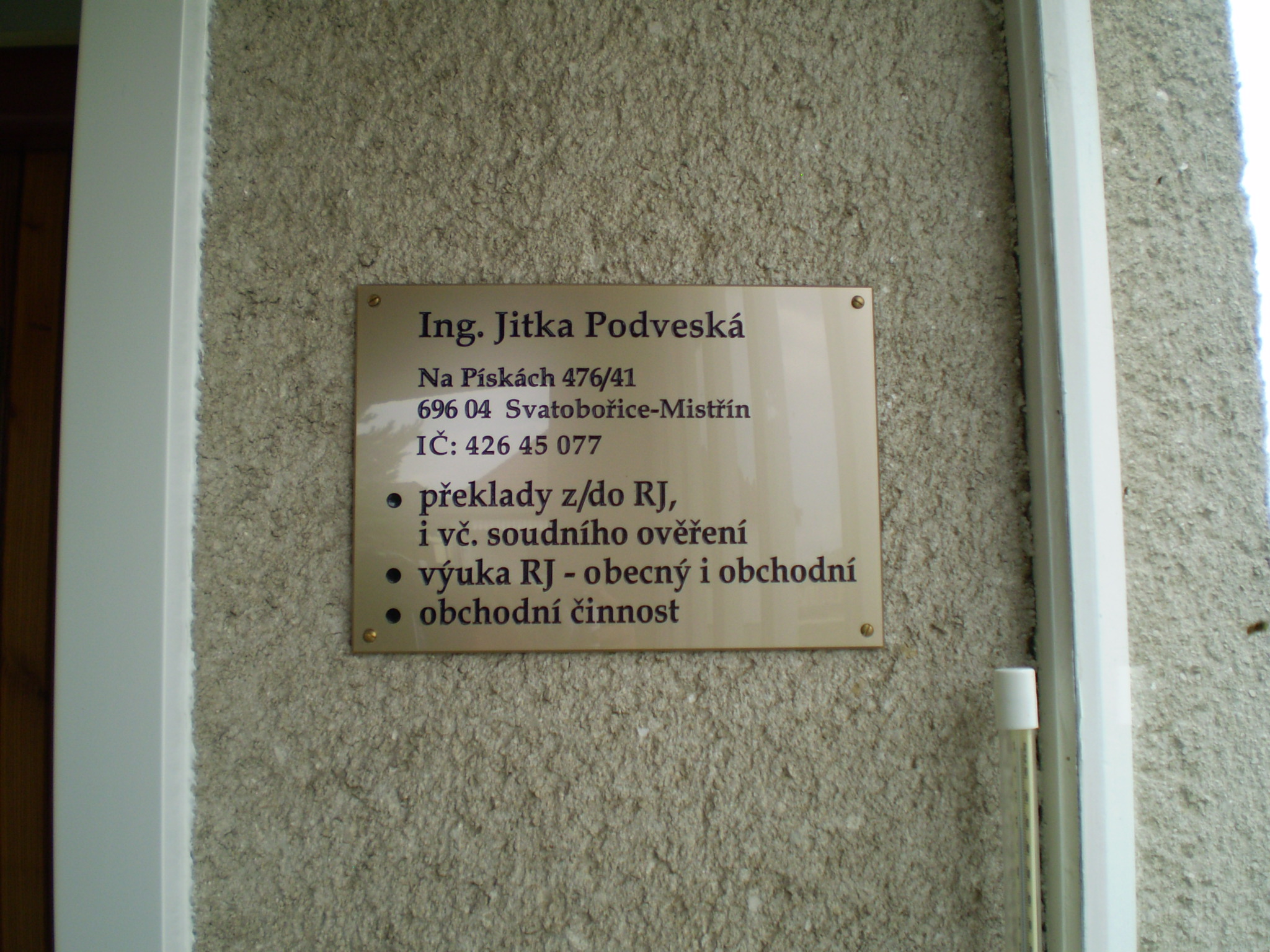 Ing. Jitka Podveská - výuka a překlady foto 2