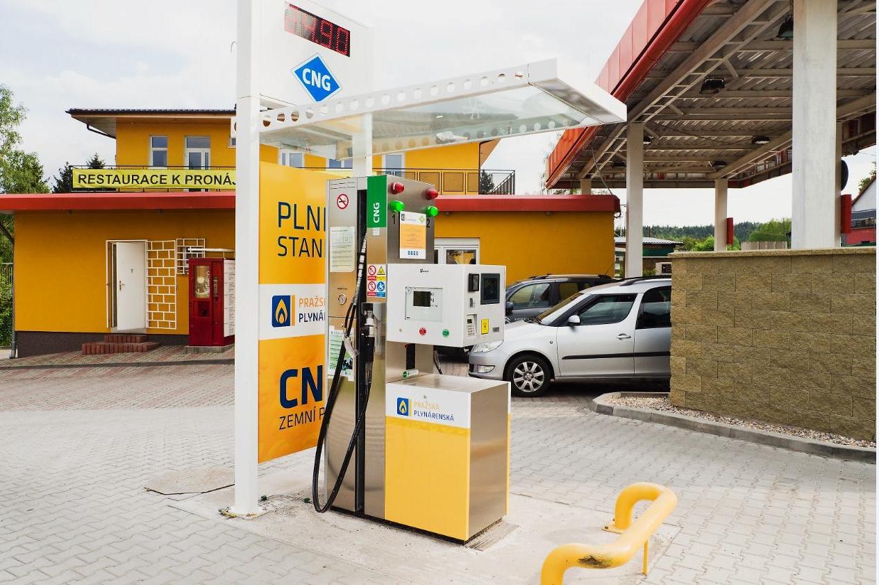Pražská plynárenská - plnicí stanice CNG
