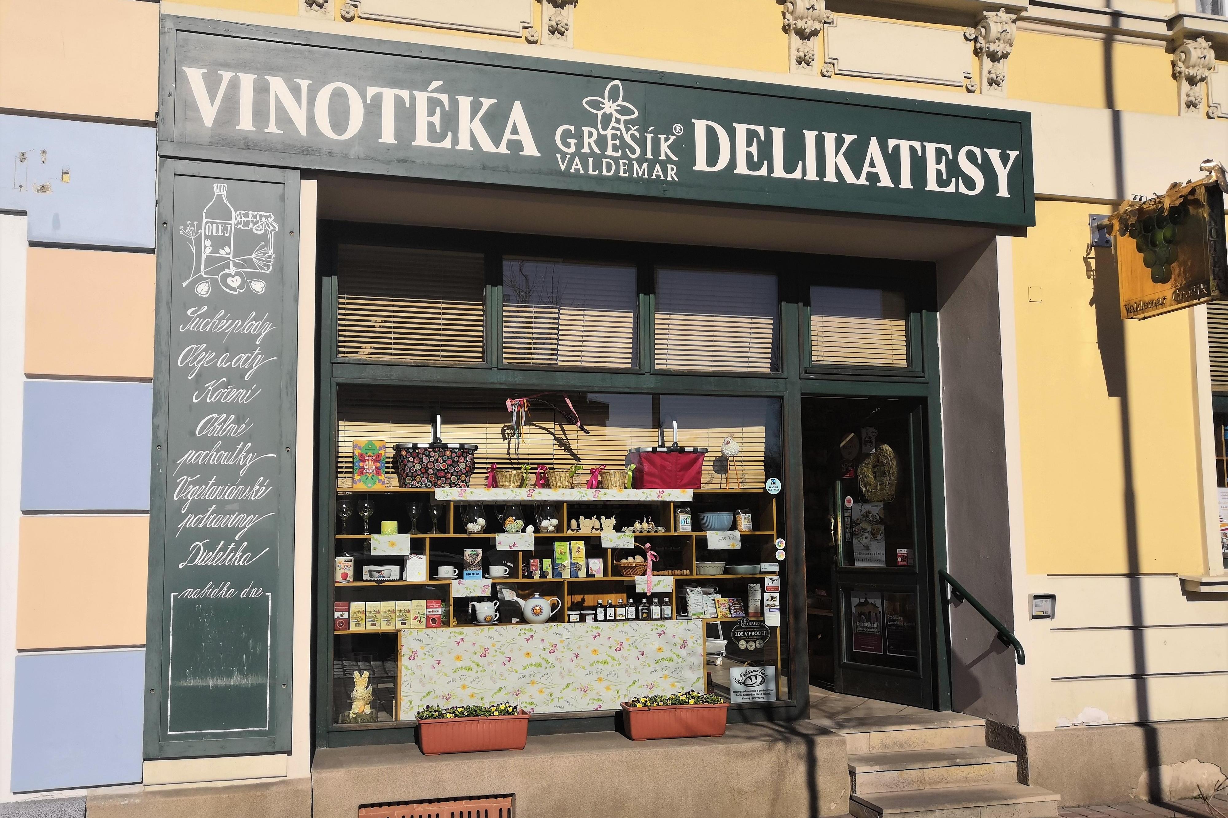 Vinotéka, delikatesy Grešík