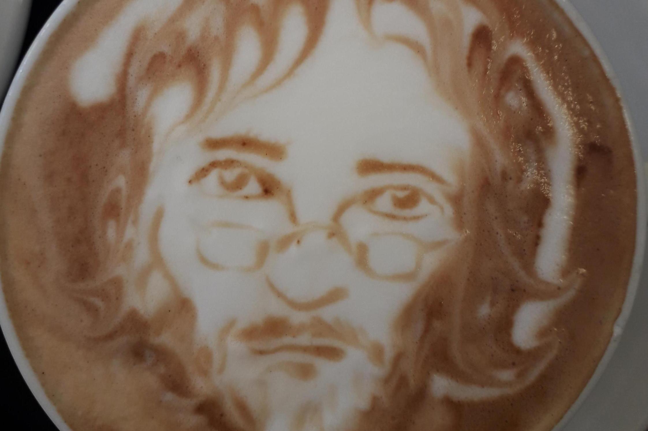 Jan Růžička Face latte art