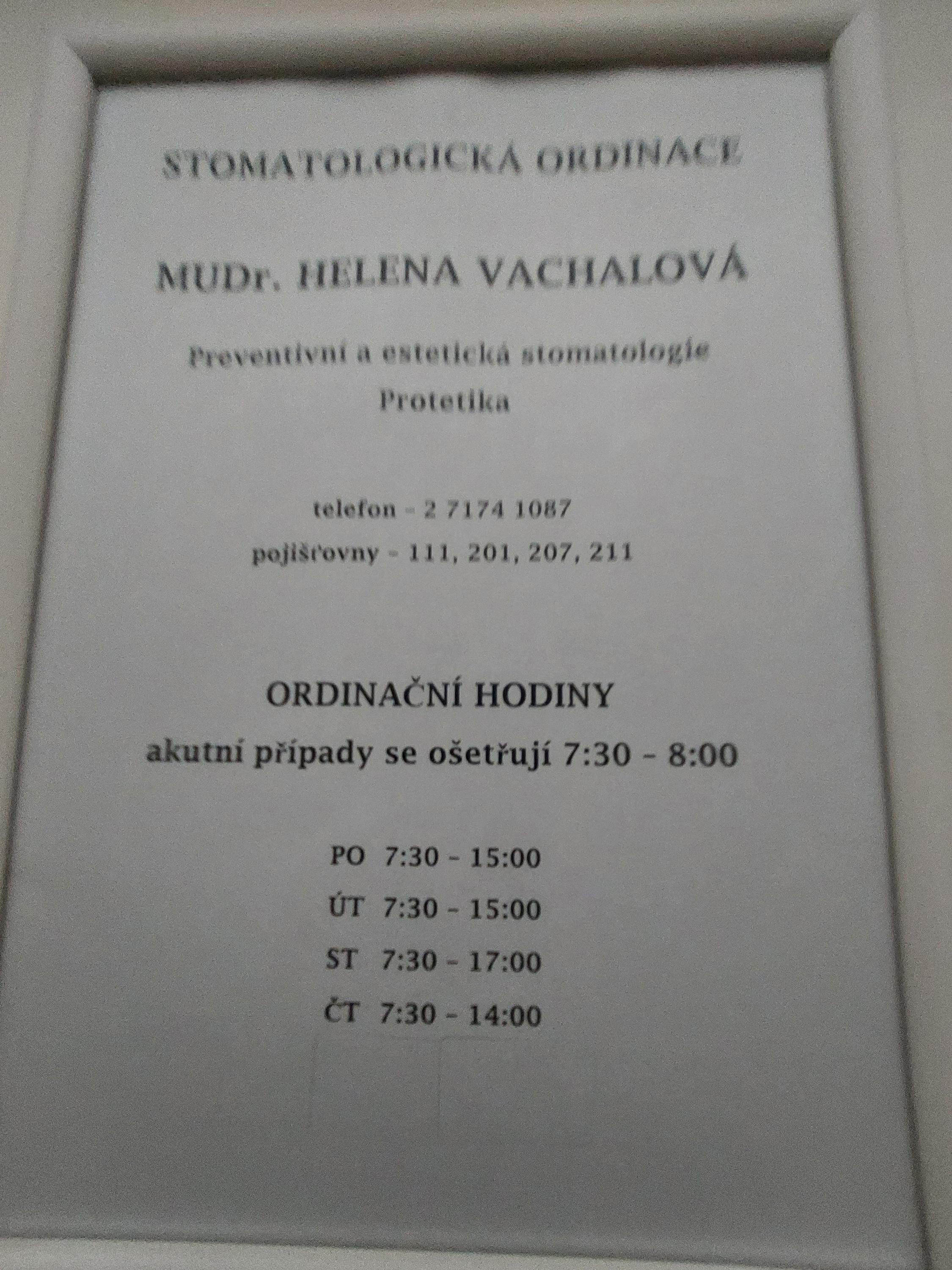 MUDr. Helena Vachalová foto 2