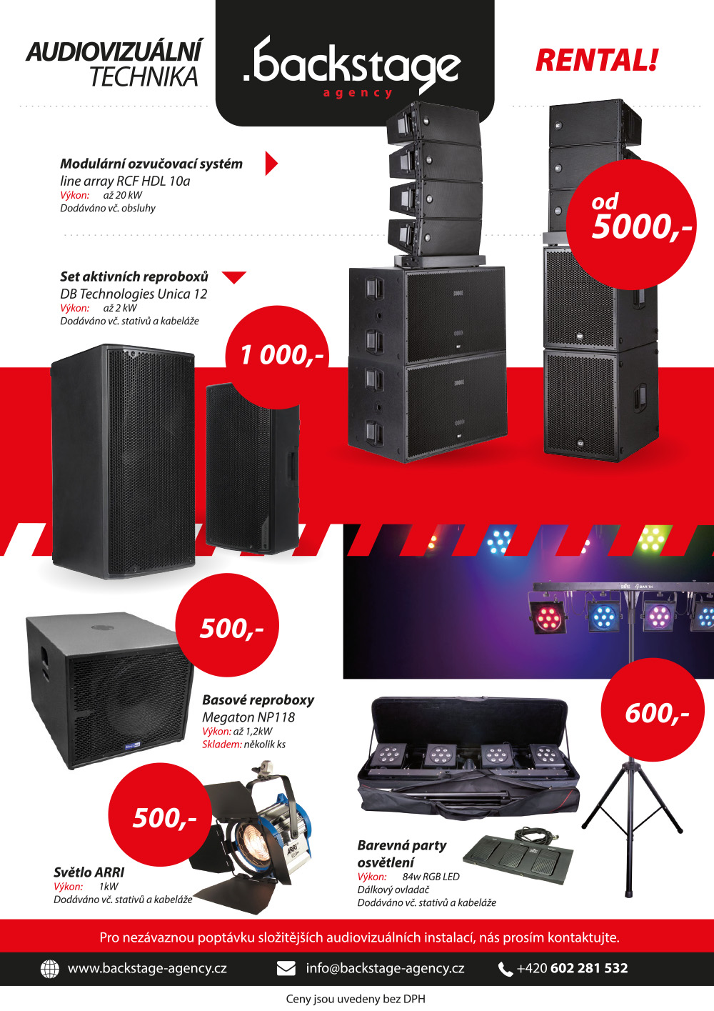 Backstage agency - pronájem vybavení pro akce foto 4