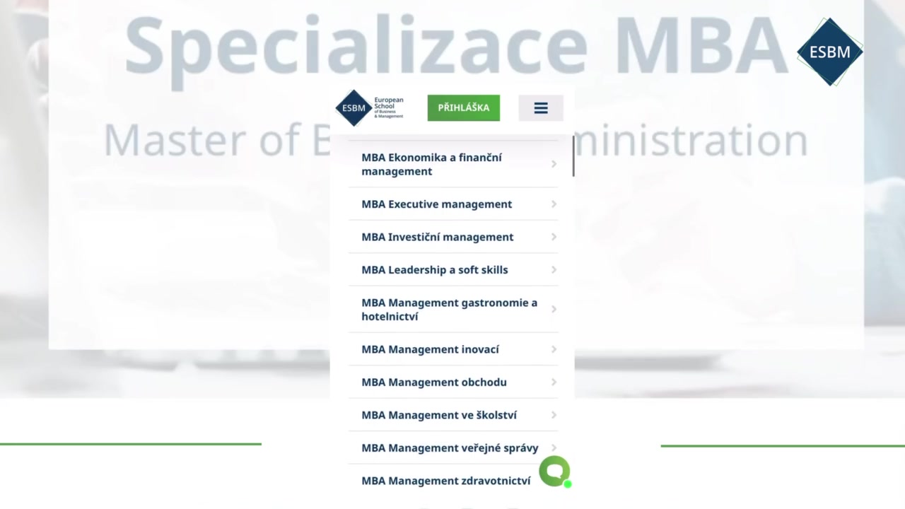 ESBM - European School of Business & Management foto 2 (náhled videa)