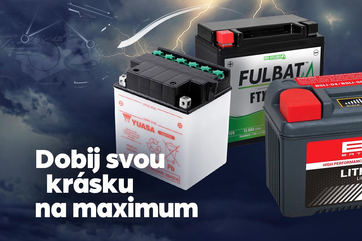 Akumulátory a příslušenství na každou motorku